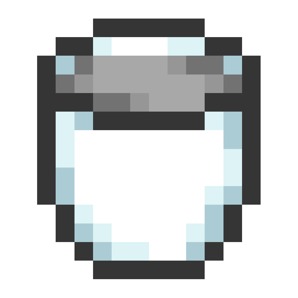 Minecraft Milk Bucket Pixel Art