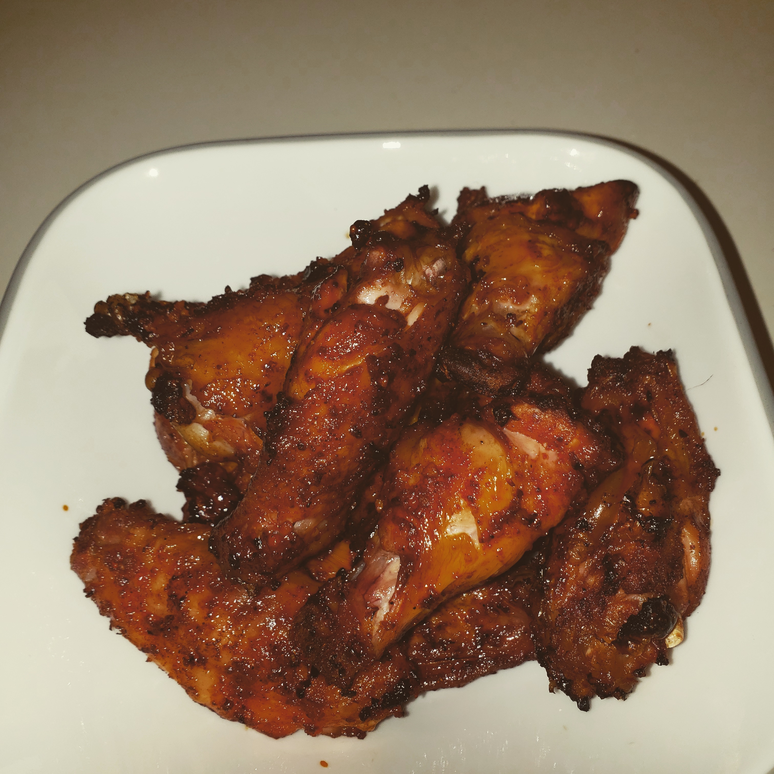 Snack time! Chicken wings on the er Kettle w/ the Vortex. Rub is