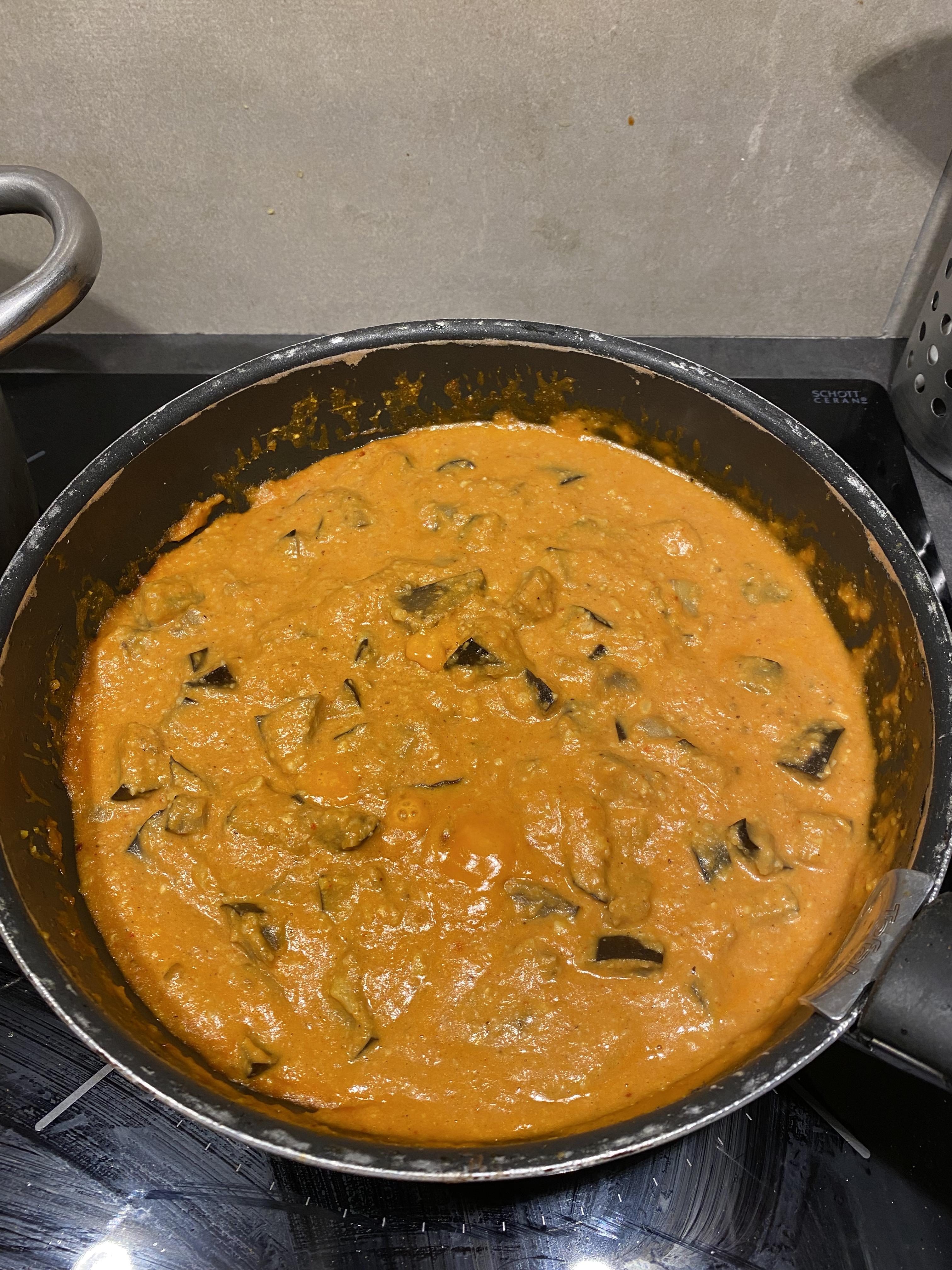 My first 'Baingan Masala', an Eggplant Curry w/ CASHEW CREAM r