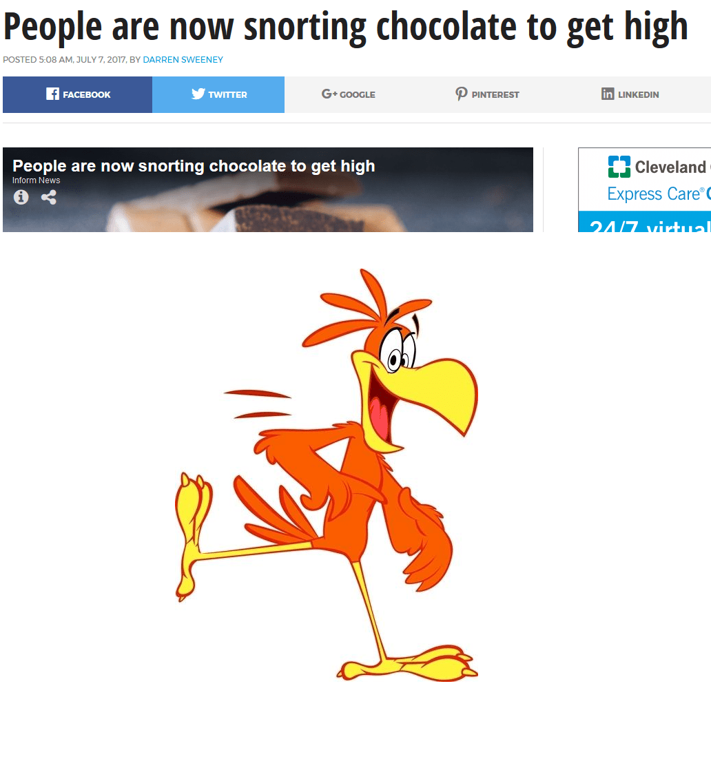 Suddenly the Cocoa puffs mascot makes a lot of sense r/funny