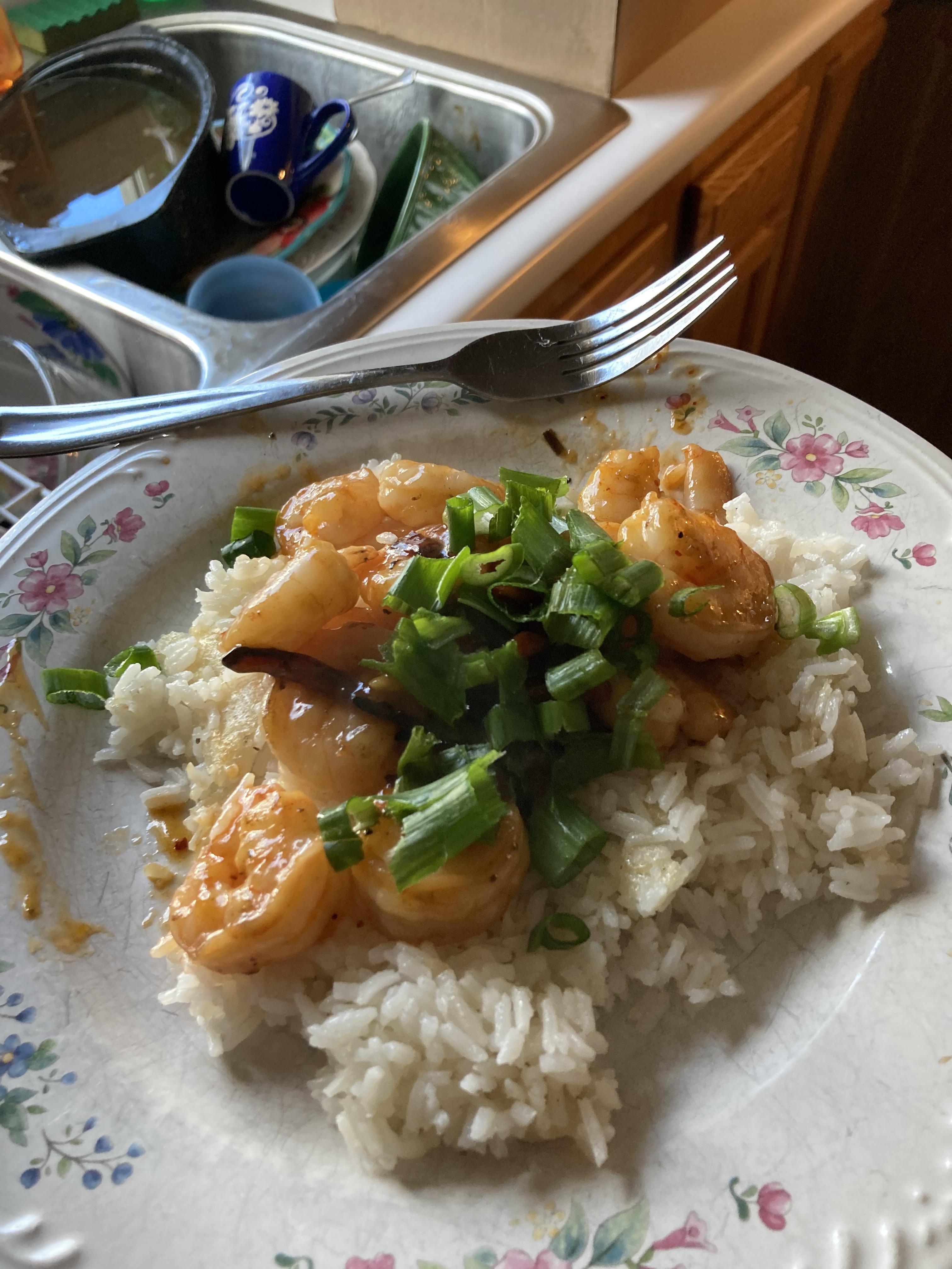 Sweet & Spicy Thai chili shrimp with jasmine rice (EveryPlate) r/mealkits