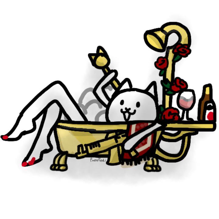 [FanMade] Drawing every TF i get. Luxury Bath Cat battlecats