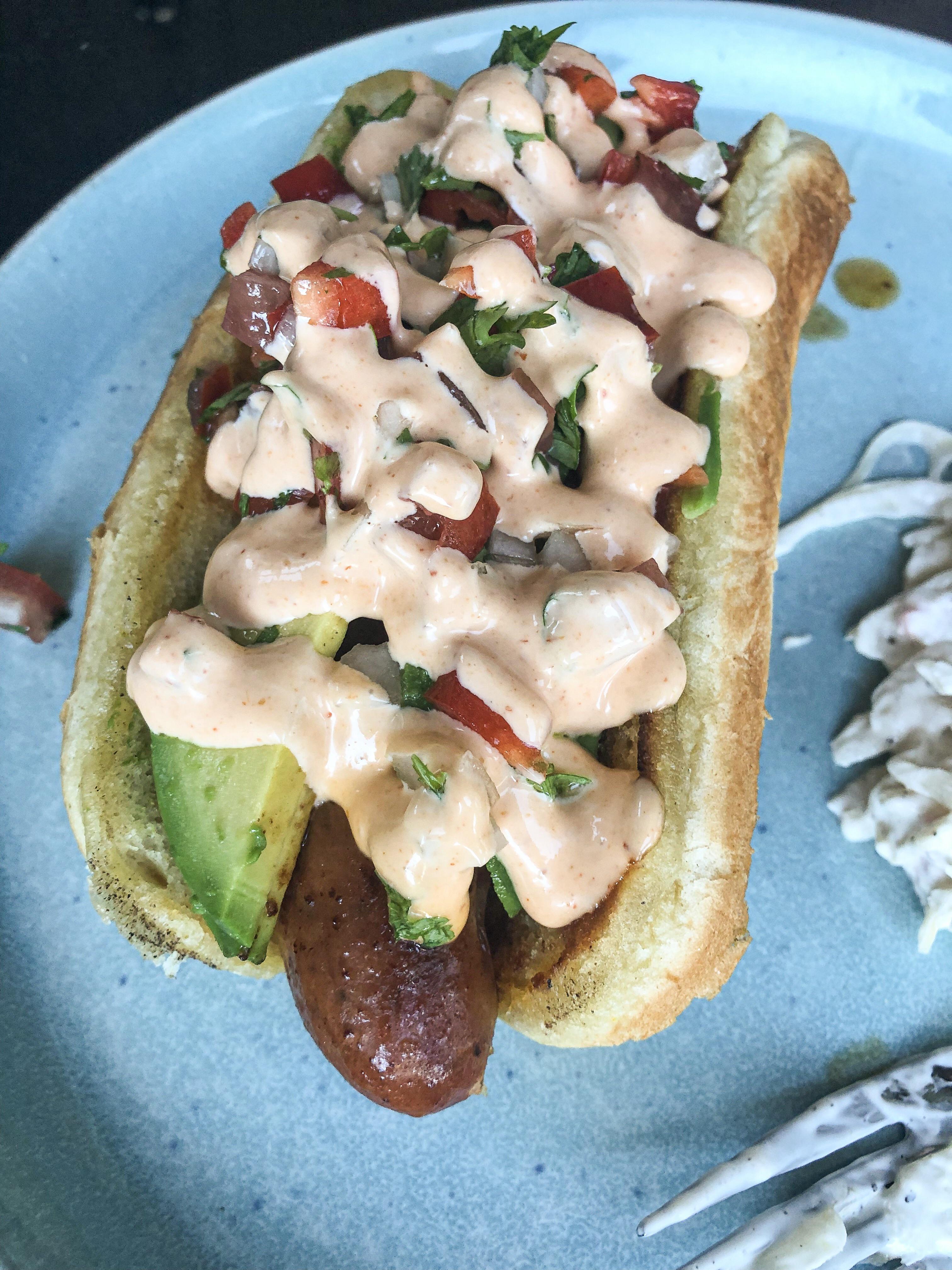 [Homemade] Jalapeno n’ cheddar hot dog on a brioche bun topped with