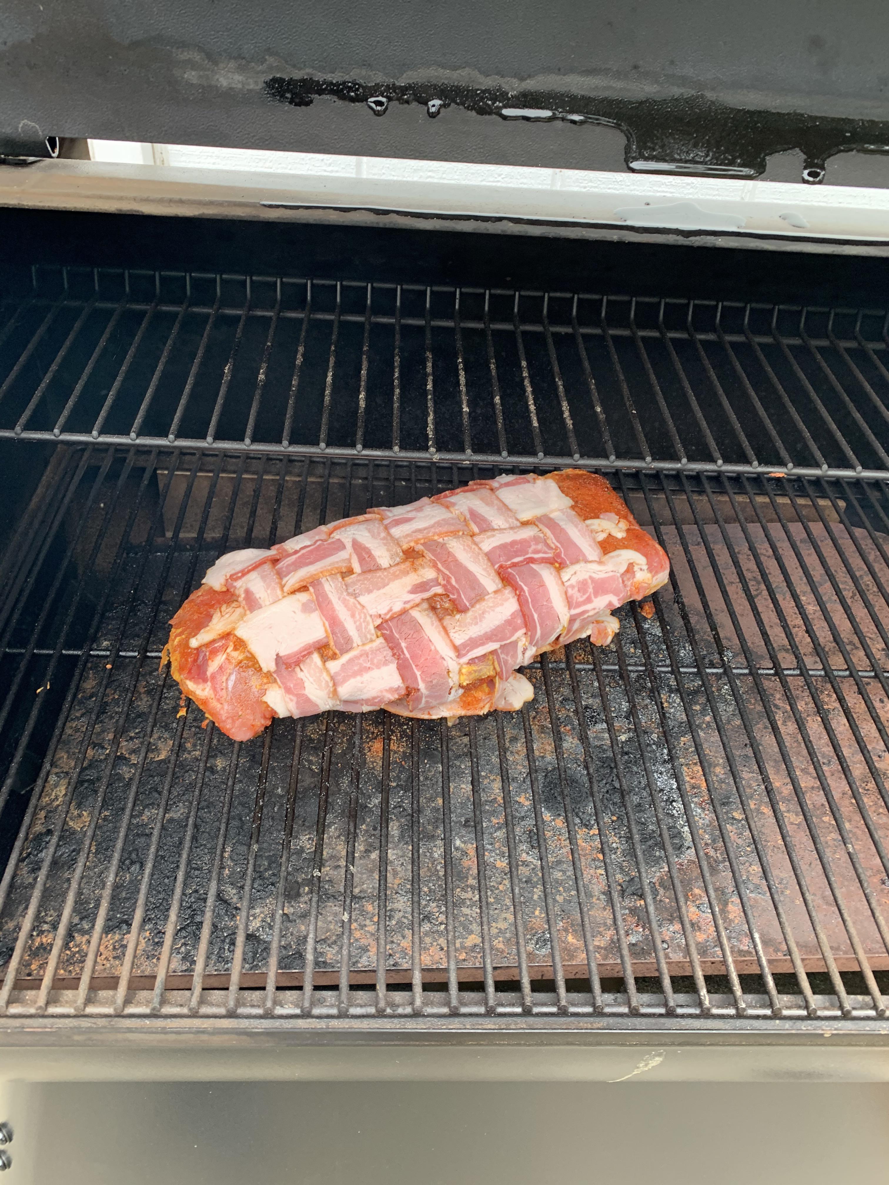 Weaved Loin, injected with coke, Worcestershire, rubbed with secret