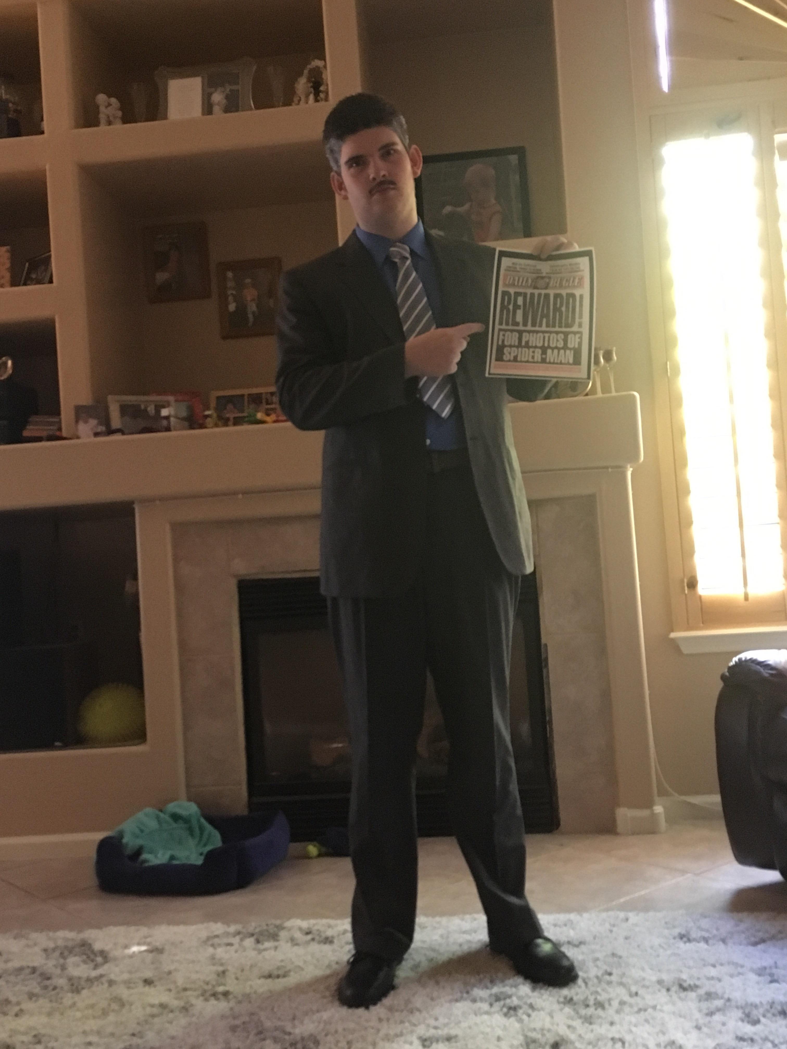 My J. Jonah Jameson costume for a theatre party i’m going to today Marvel