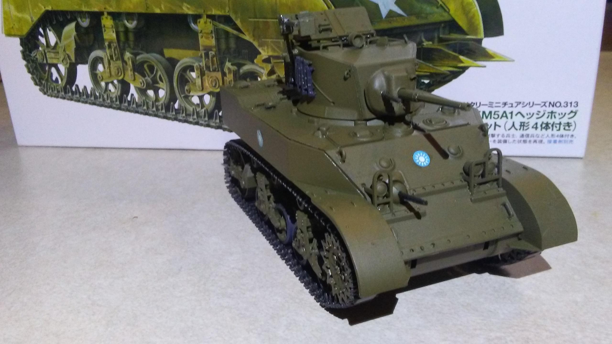 My 5th model WIP. Tamiya 135 M5A1 Stuart. Making this after the Bears