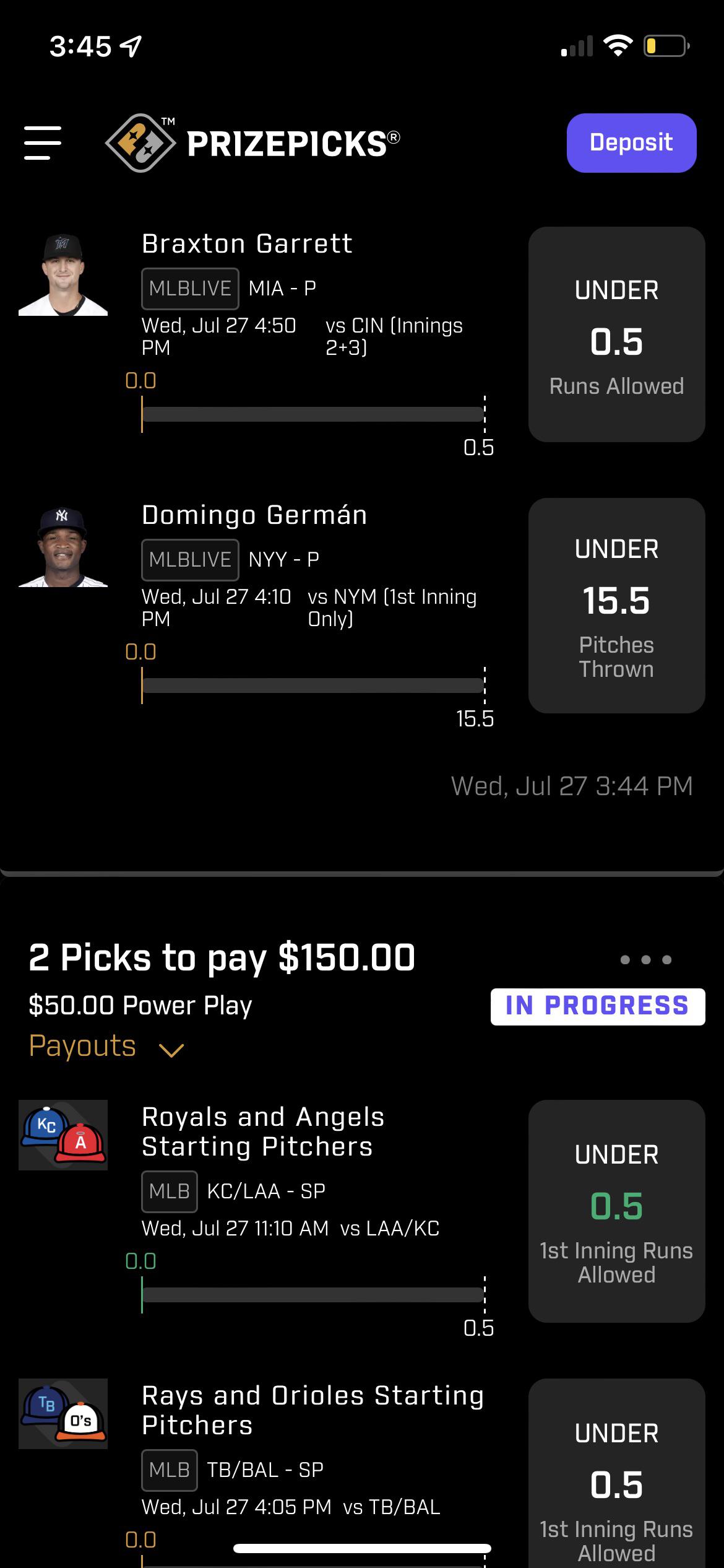 Only bets I made today r/PrizePicks