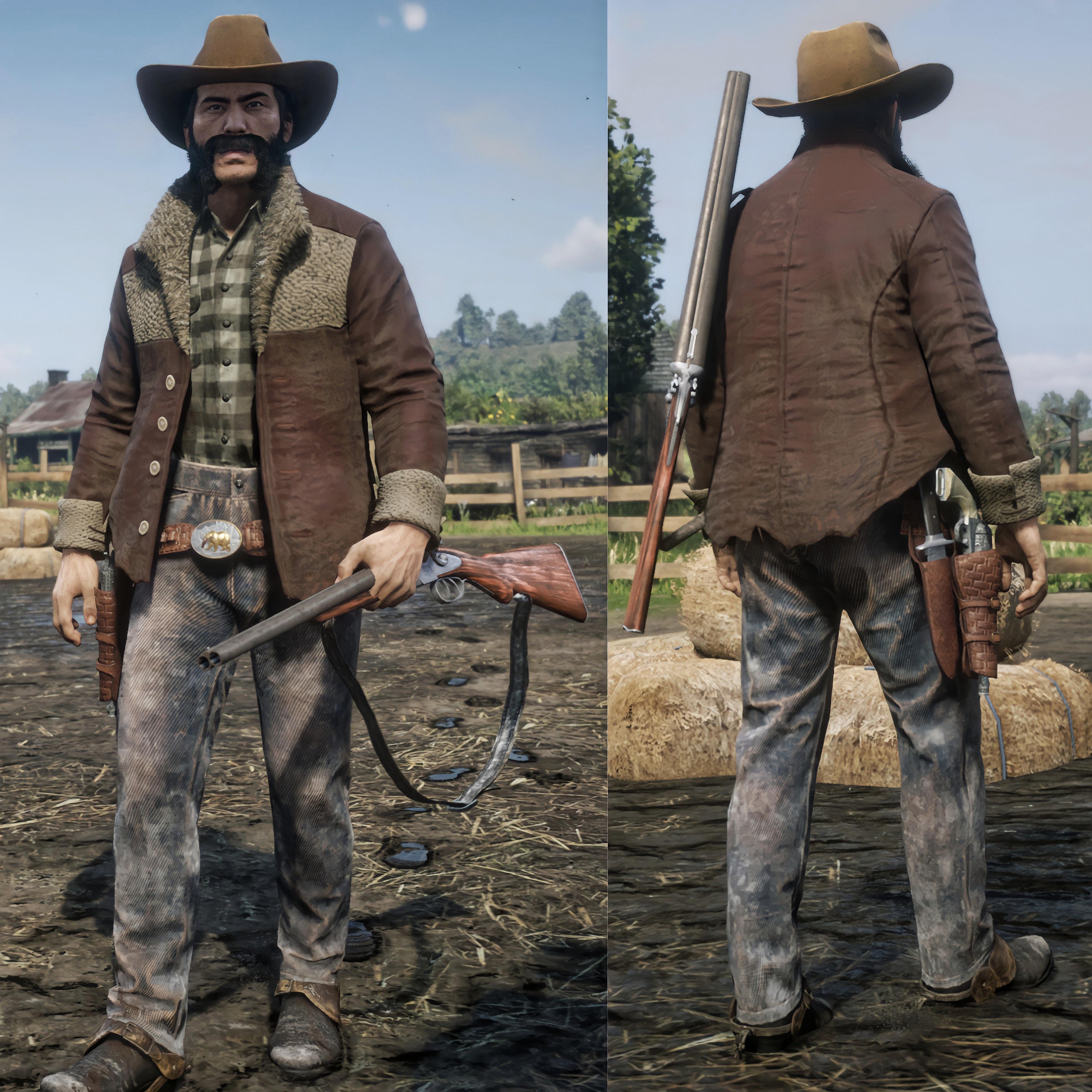 Made a rancher outfit with the new hat. r/reddeadfashion