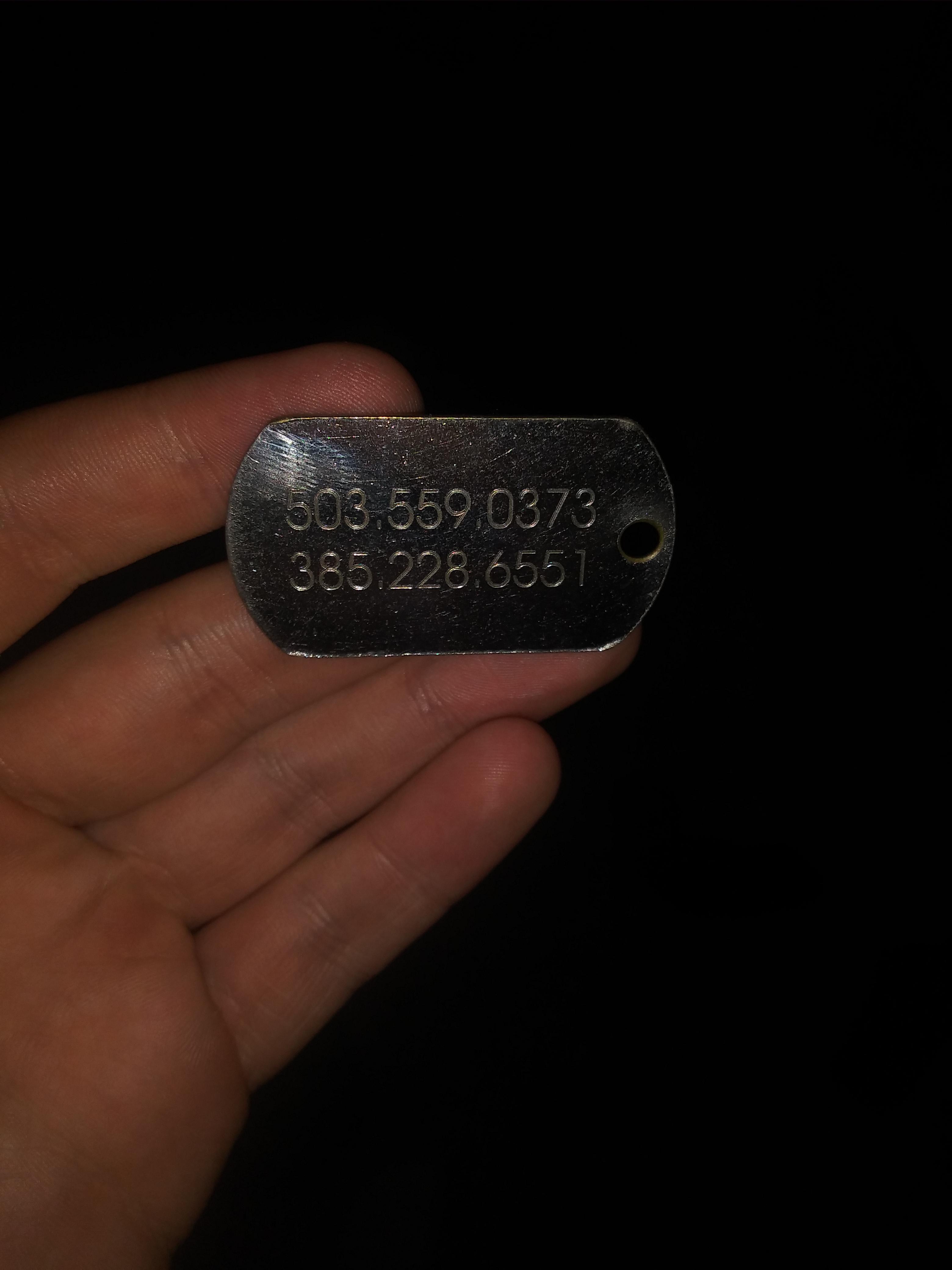 I found this dog tag while I was on a walk. Idk what the