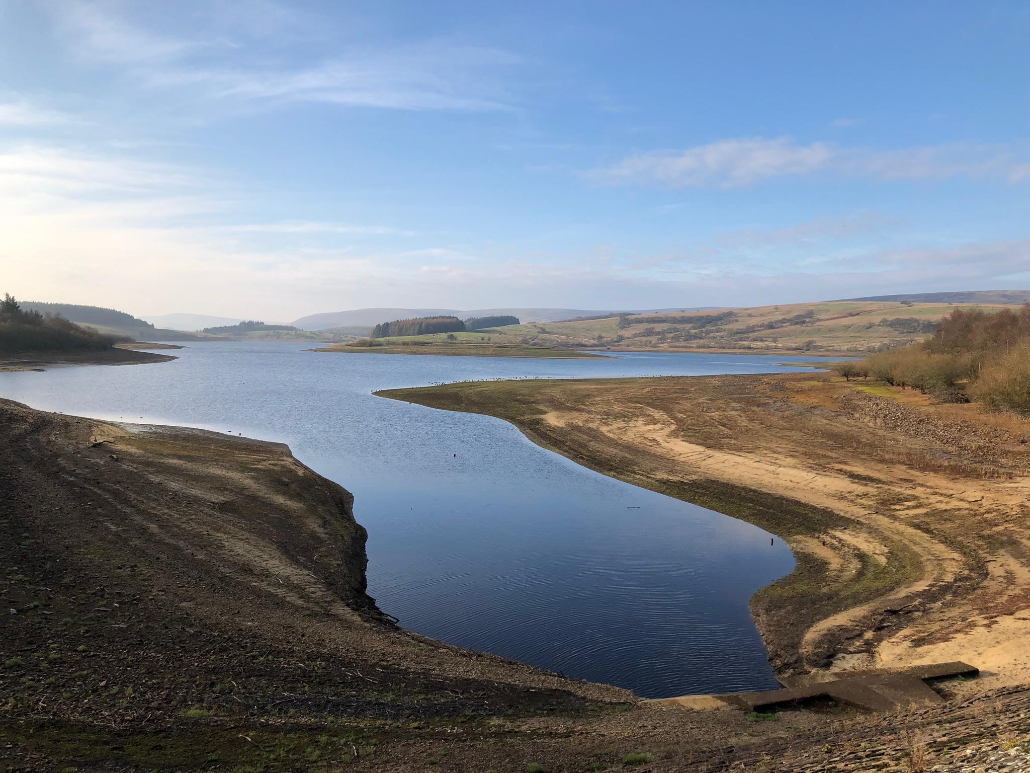 Stocks reservoir, Gisburn forest, Lancashire UK (2436x1115) [OC] r