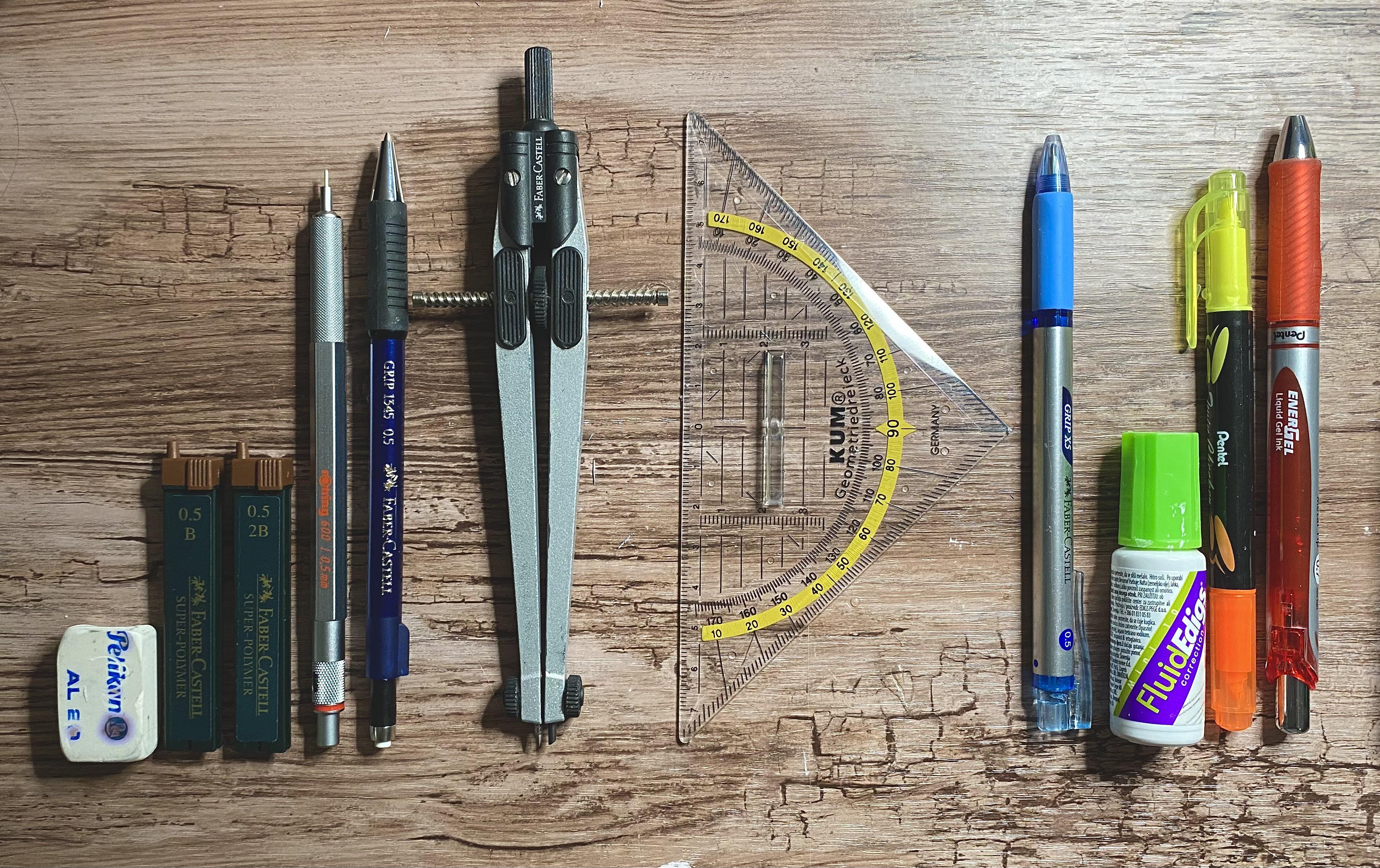 Mechanical engineering student pencil case edc. r/EDC