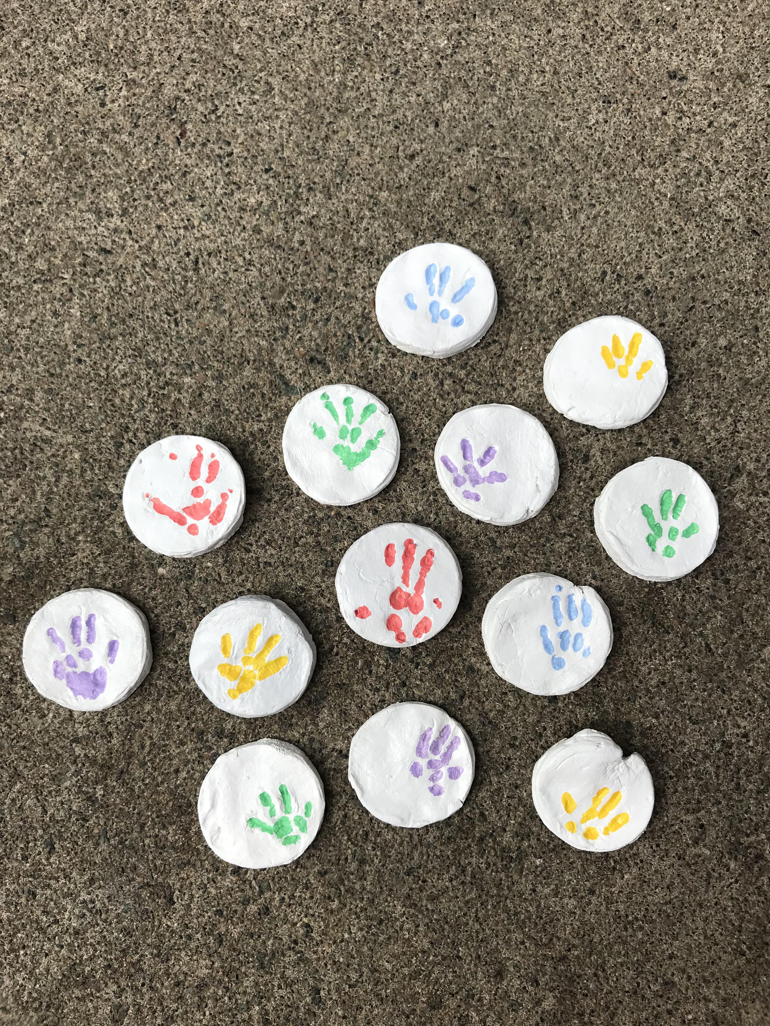 Made some little ratty footprints out of clay! Different colour for