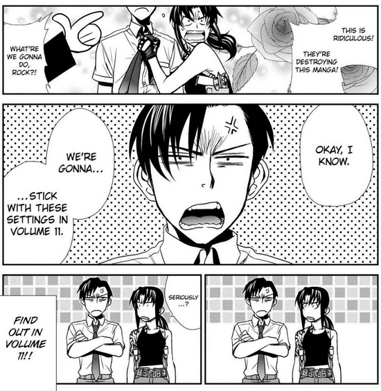 Rock, whenever someone asks him if he and Revy are an item. r/blacklagoon