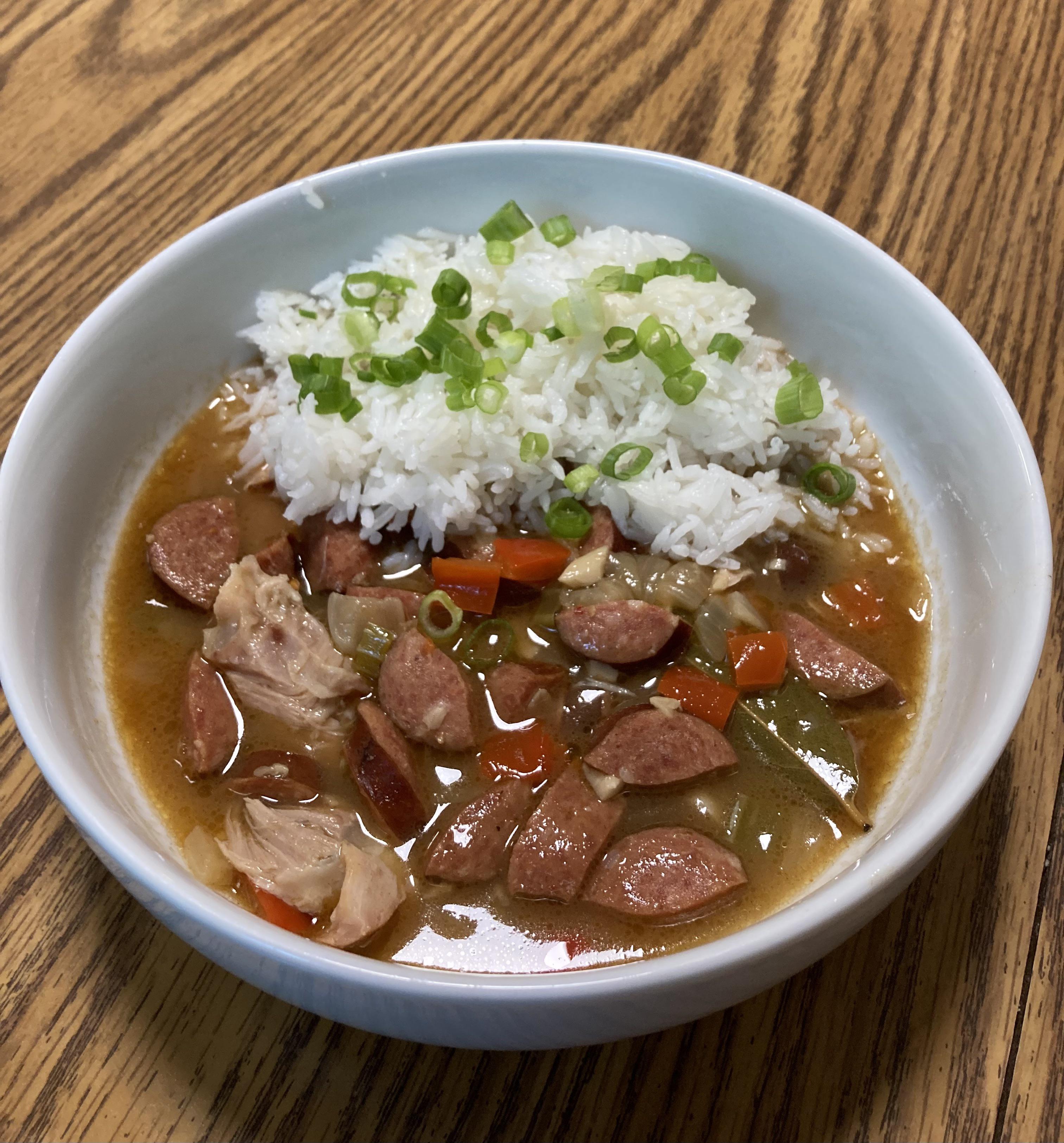 Gumbo from the Dutch oven. r/castiron