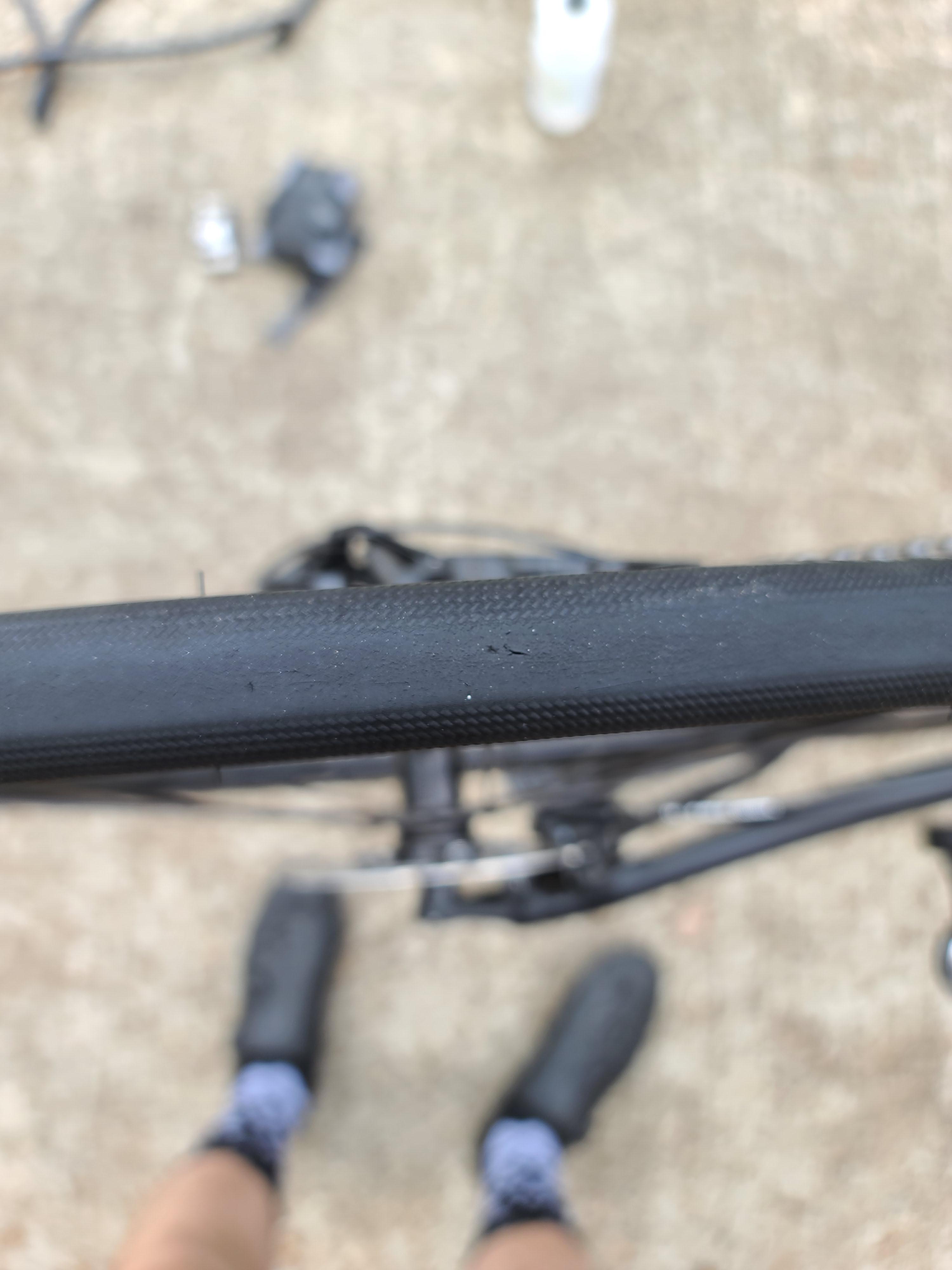 Was wondering why my tires keep popping, there used to be a tread