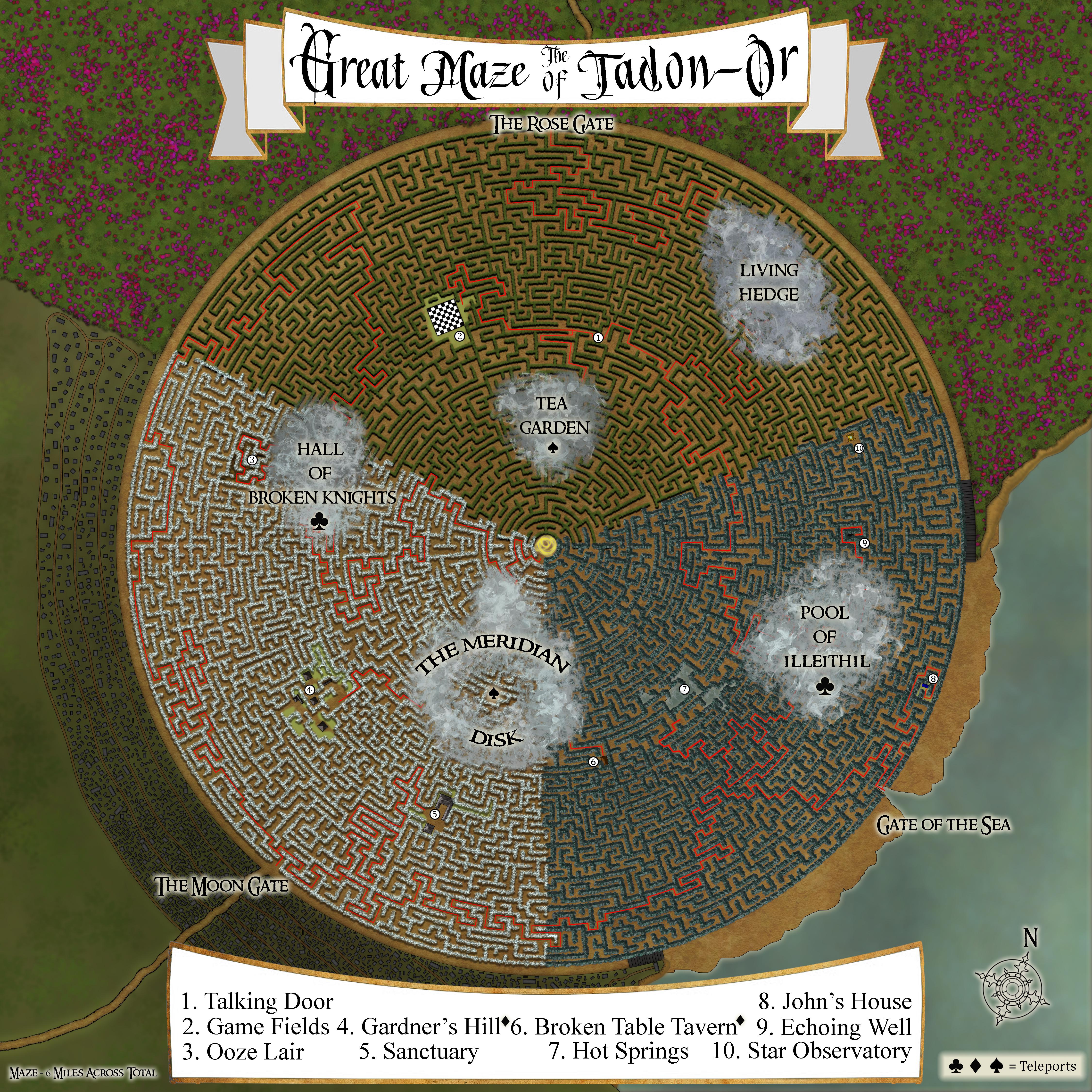 The Great Maze of TadonOr [Settlement Map] [Maze] [OC] r/FantasyMaps