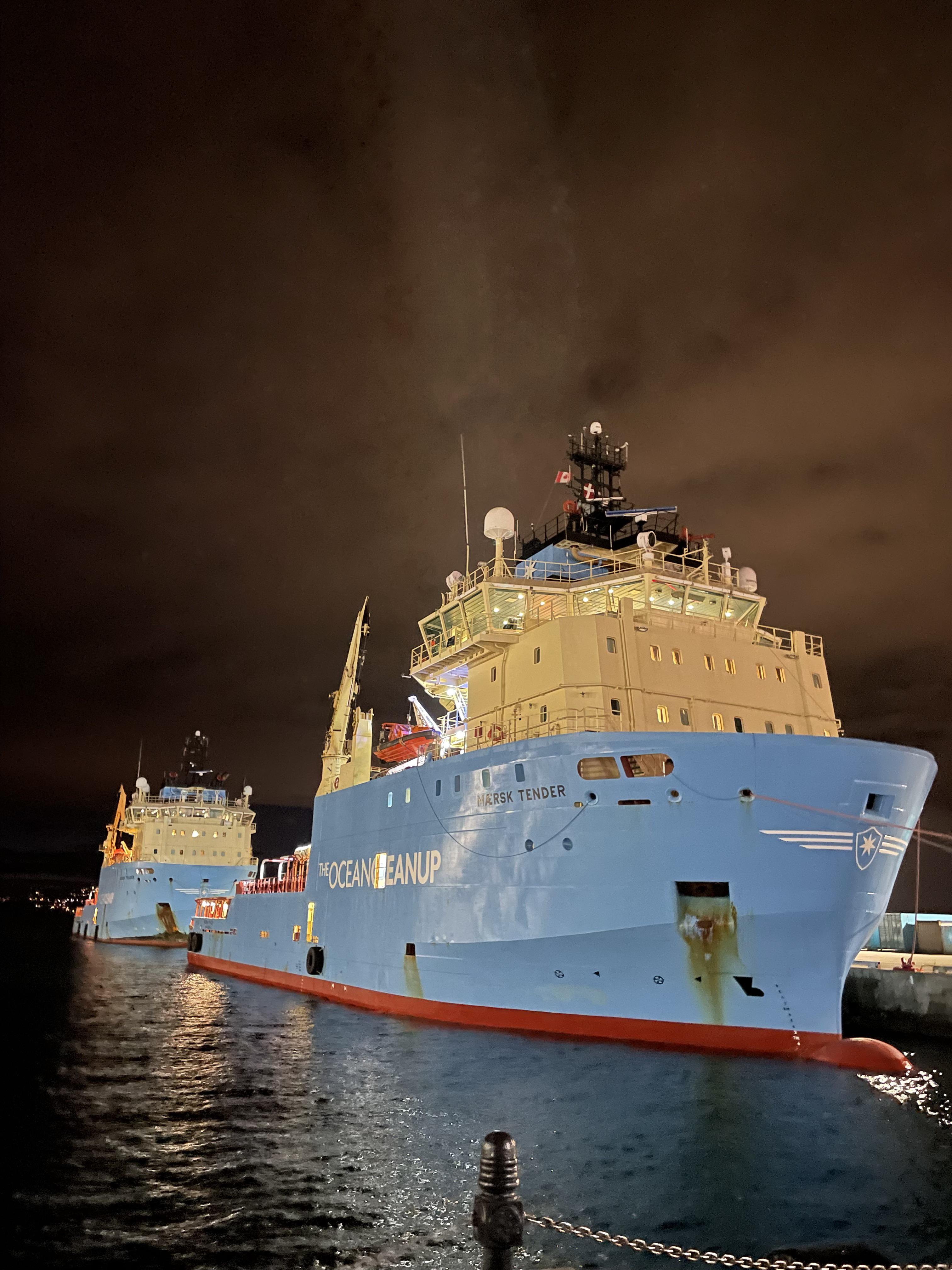 took a photo of the ocean cleanup boats last night…i guess they are now