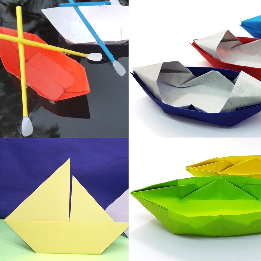 Paper Boat Easy Making Tutorial for Kids (Instruction Link In Comment