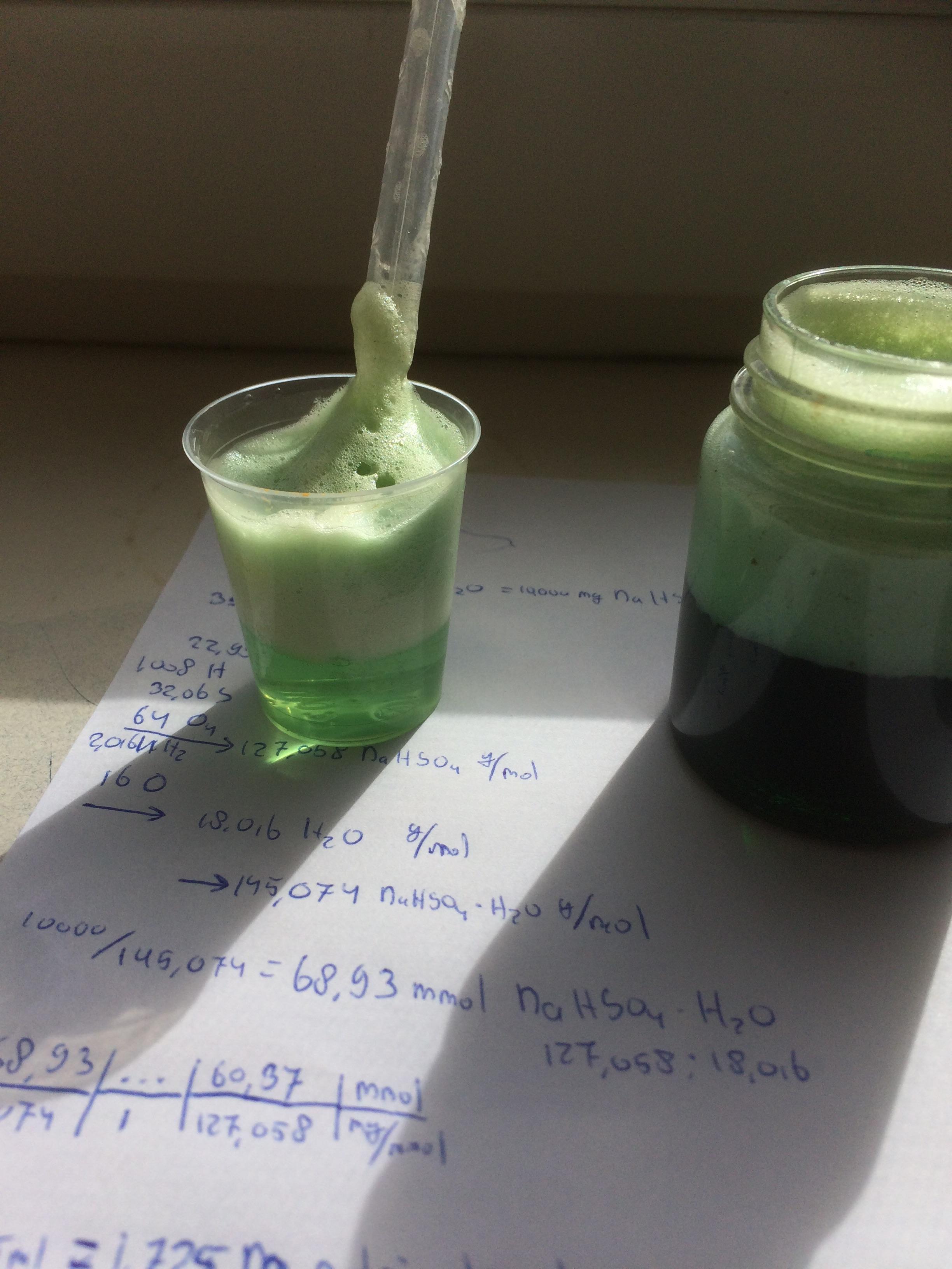 The colour of my copper acetate has a dark green... Can't find