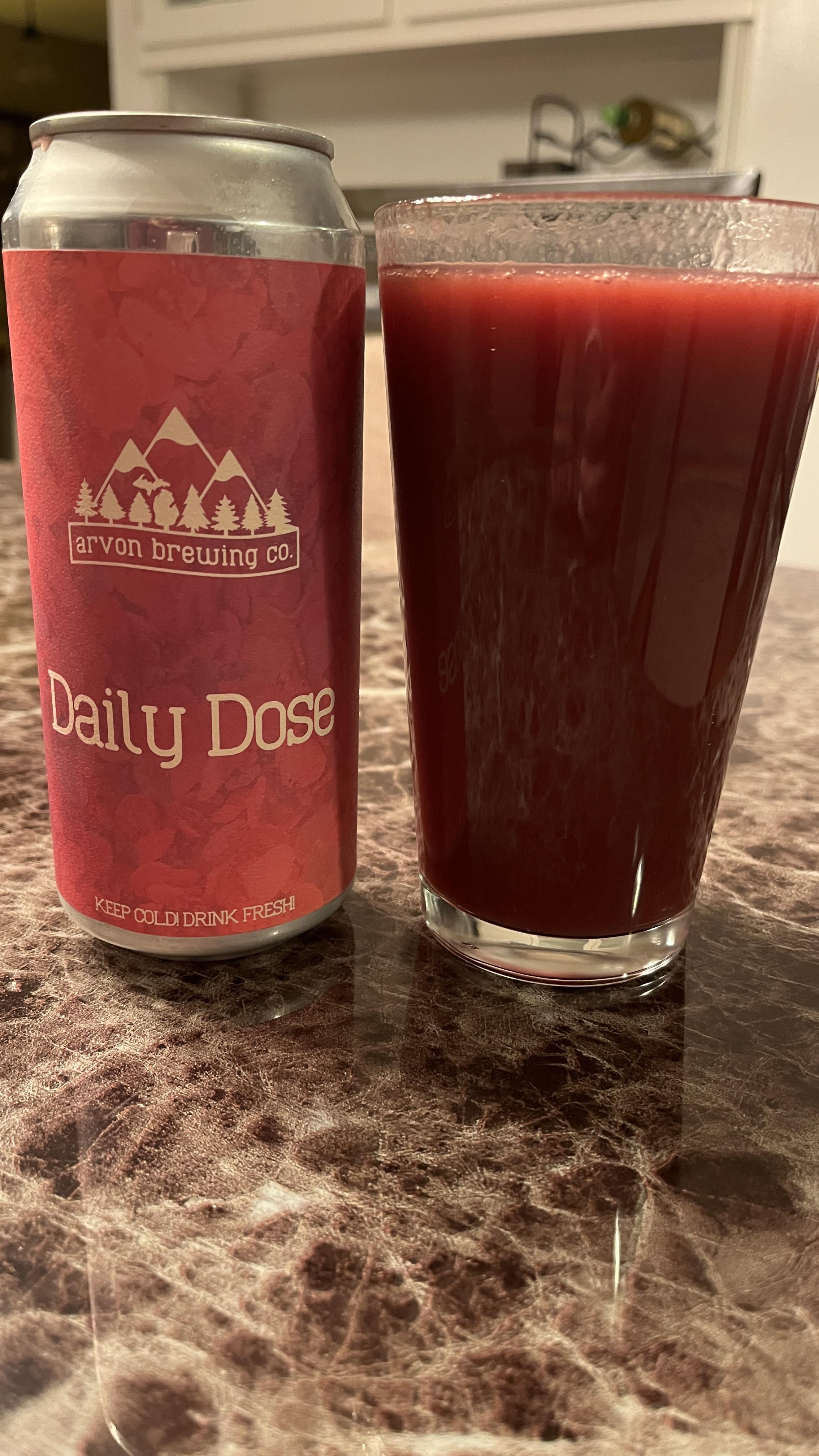 Daily does from Arvon Brewing. Kettle sour conditioned on blackberries