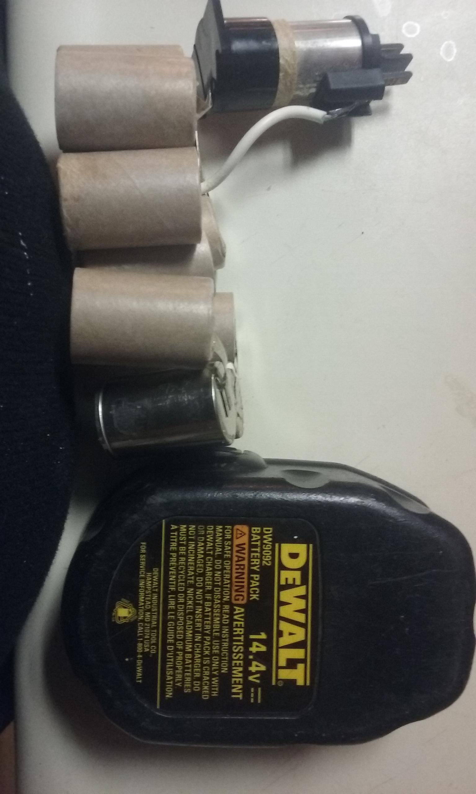 Replacing cordless drill Battery Cells No etching, labels, or markings on the individual cells