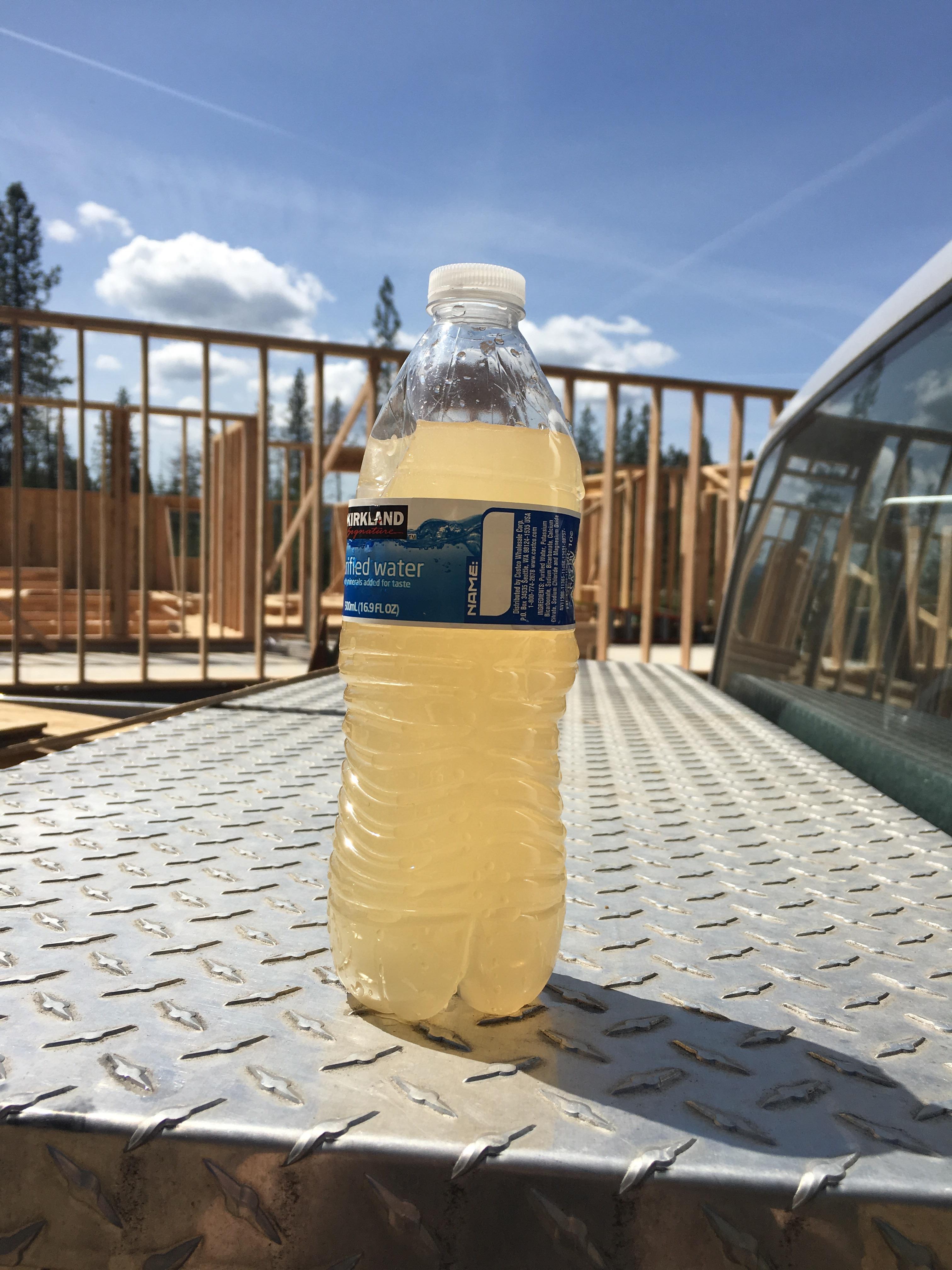 How brown this water looks straight from a 30,000 well in Idaho r