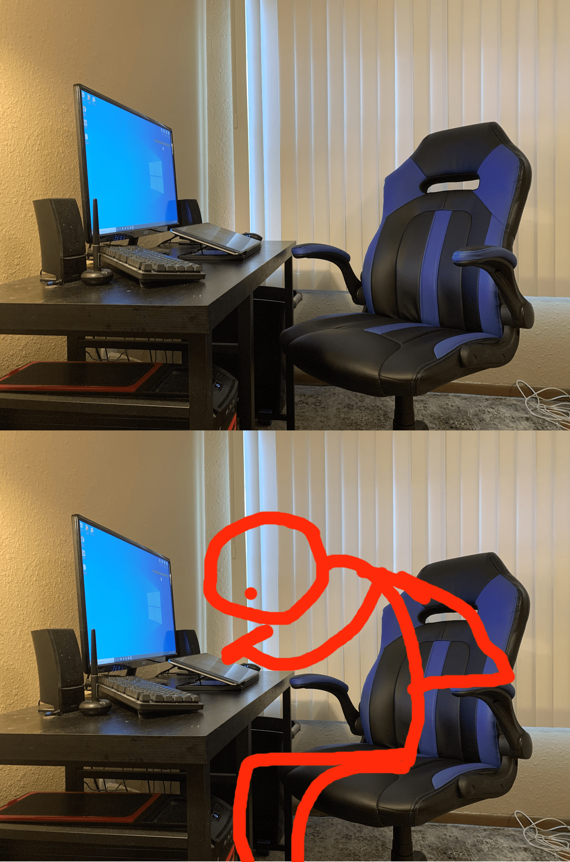 I've got bad posture and was told I should fix my (digital) drawing setup by a friend...but I'm