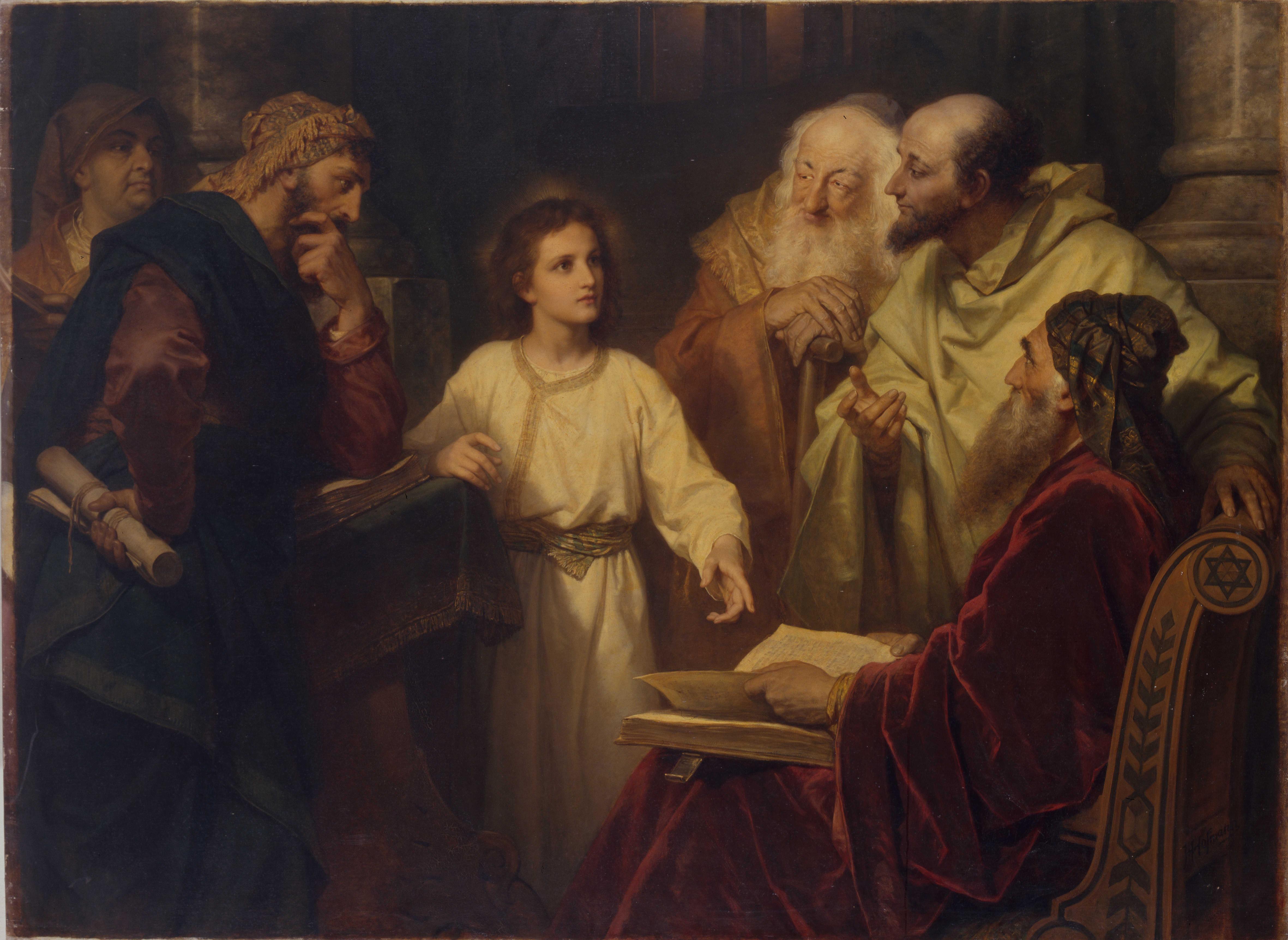 Child Jesus teaching in the Temple (Luke 246) r/Jesus