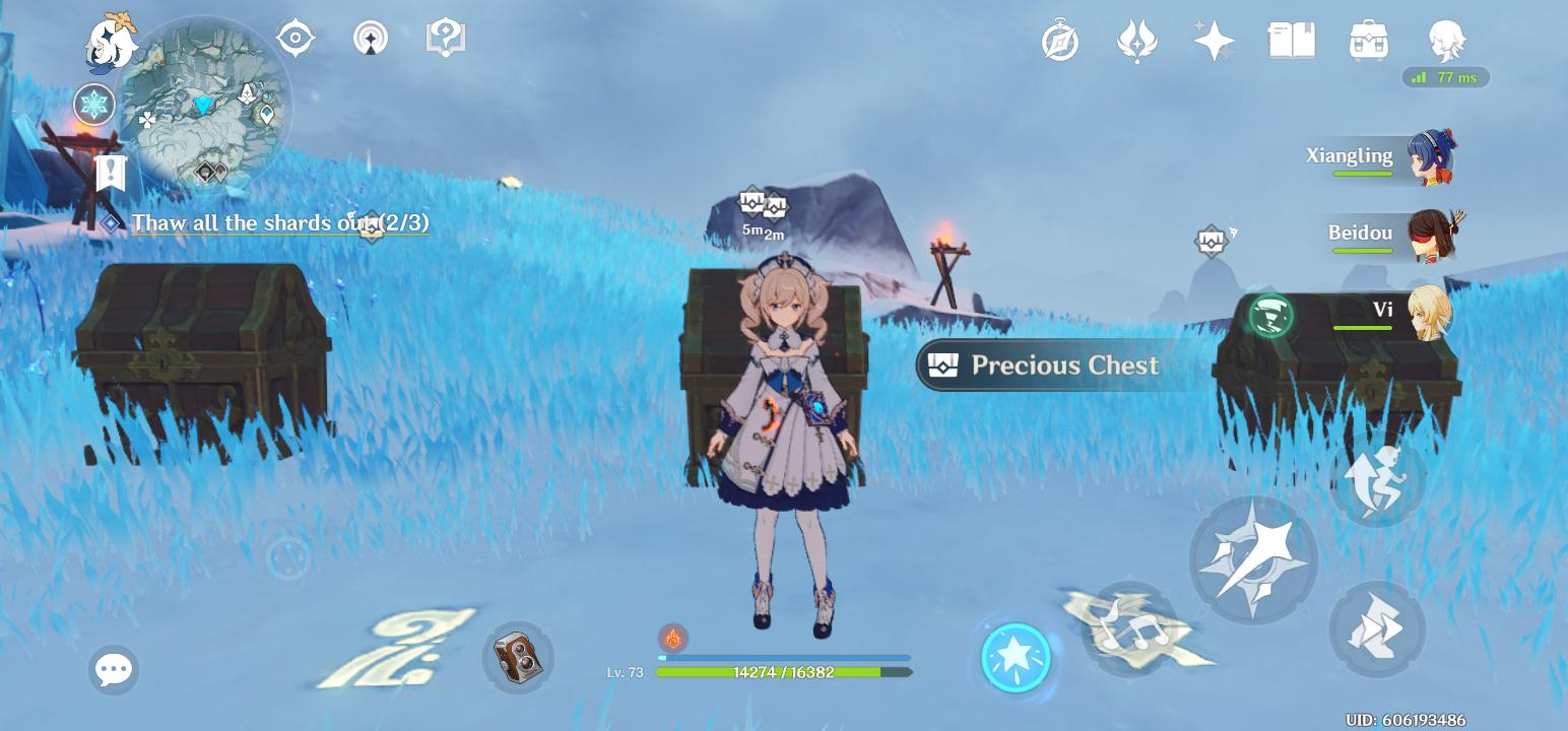 Four precious chests on the Dragonspine mountain. You'll need to start