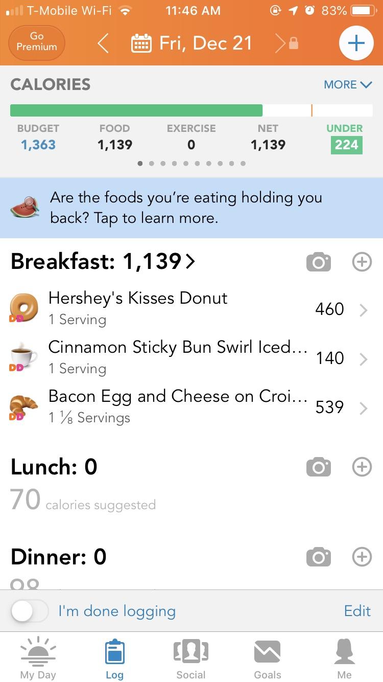 All I wanted was some Dunkin for breakfast. r/1200isfineIGUESSugh