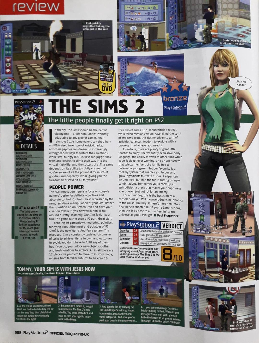 The Sims 2 Review (Playstation 2 Official MagazineUK) r/ps2