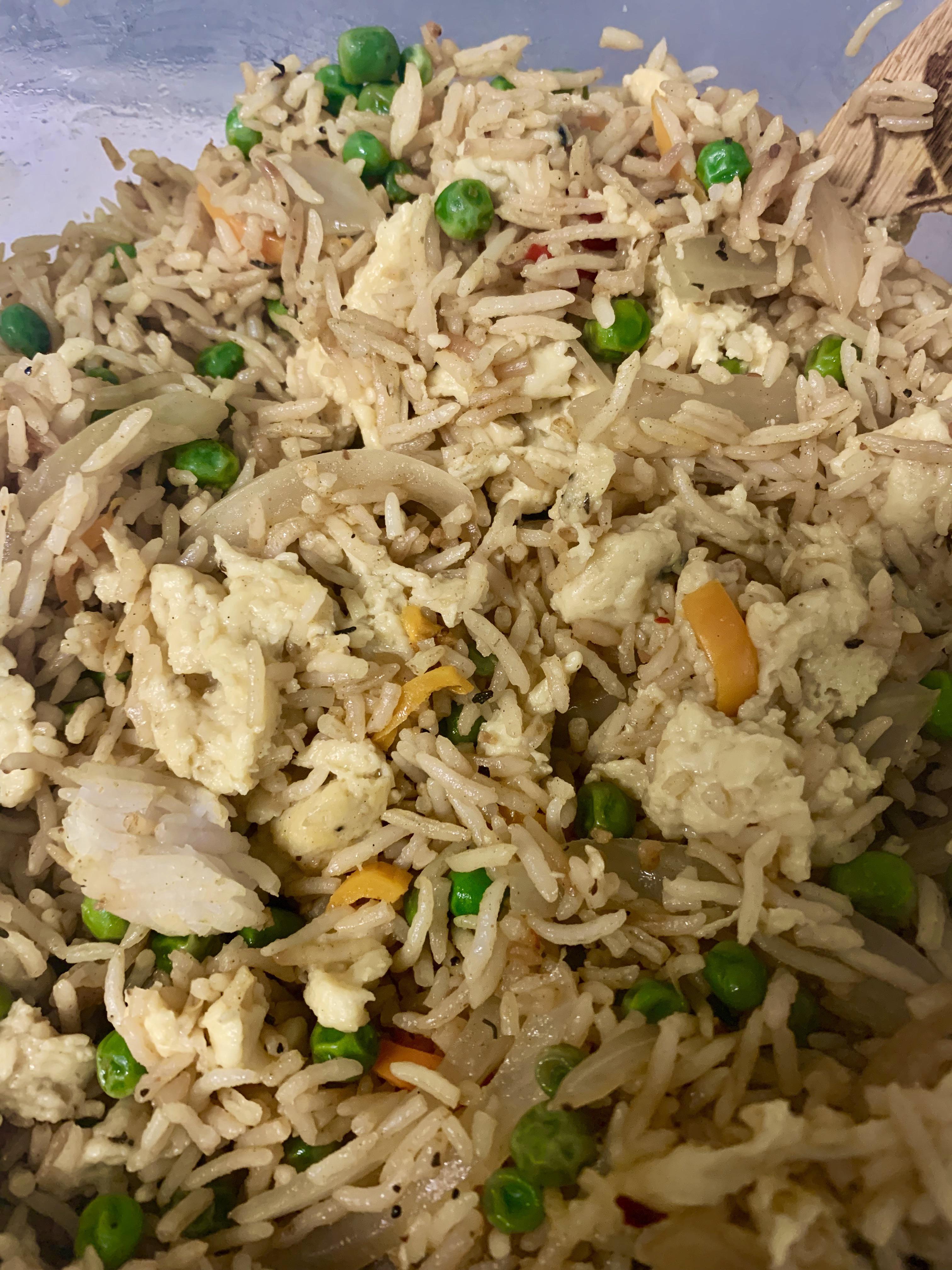 Fried rice with JustEgg r/veganrecipes