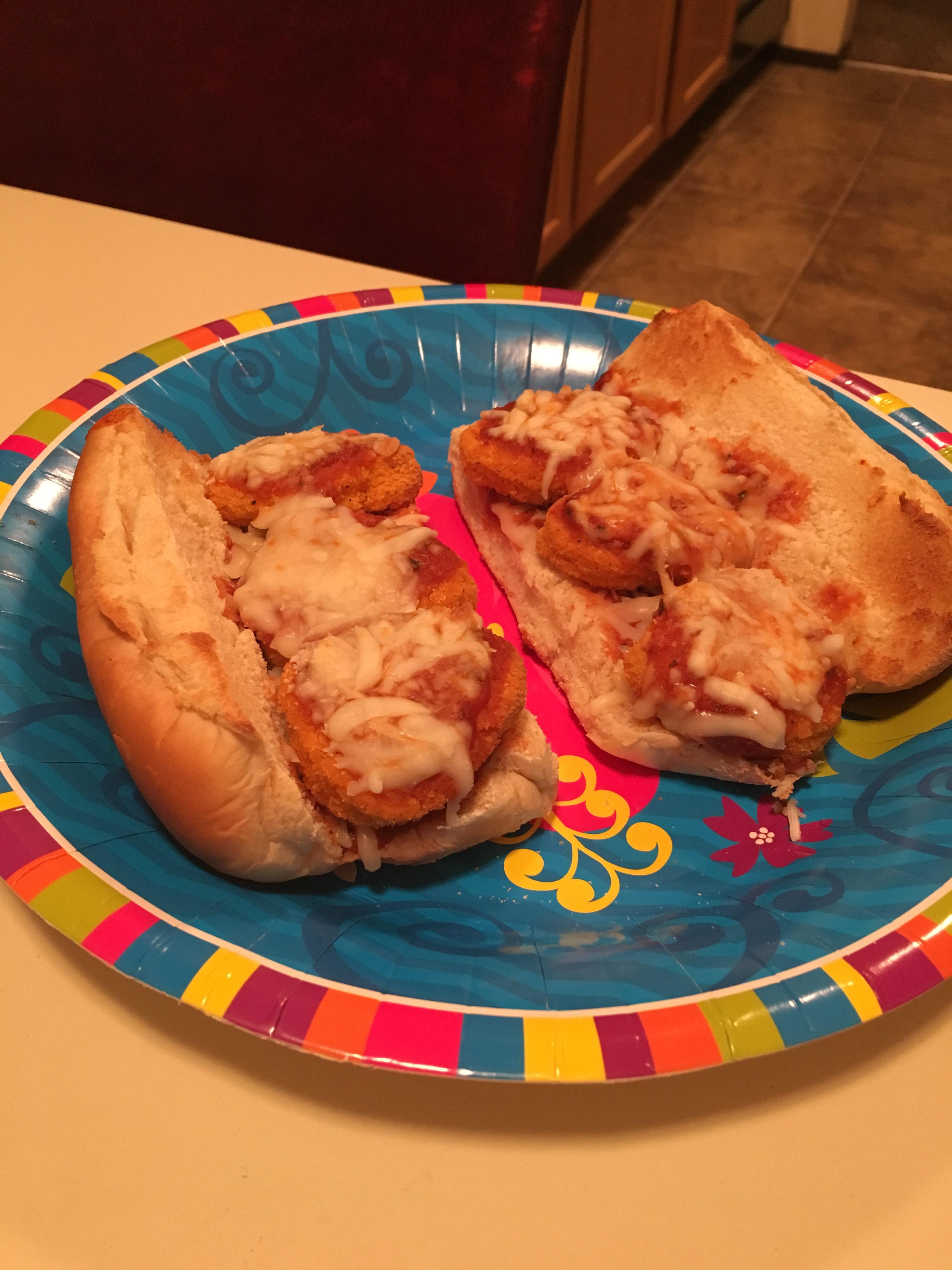 WalMart brand chicken nuggets on a bed of leftover hot dog buns