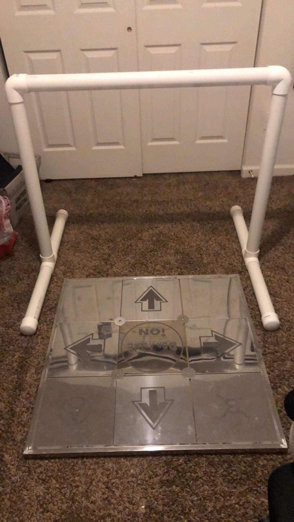 Got my ION dance pad last week and this DIY pvc support bar I made