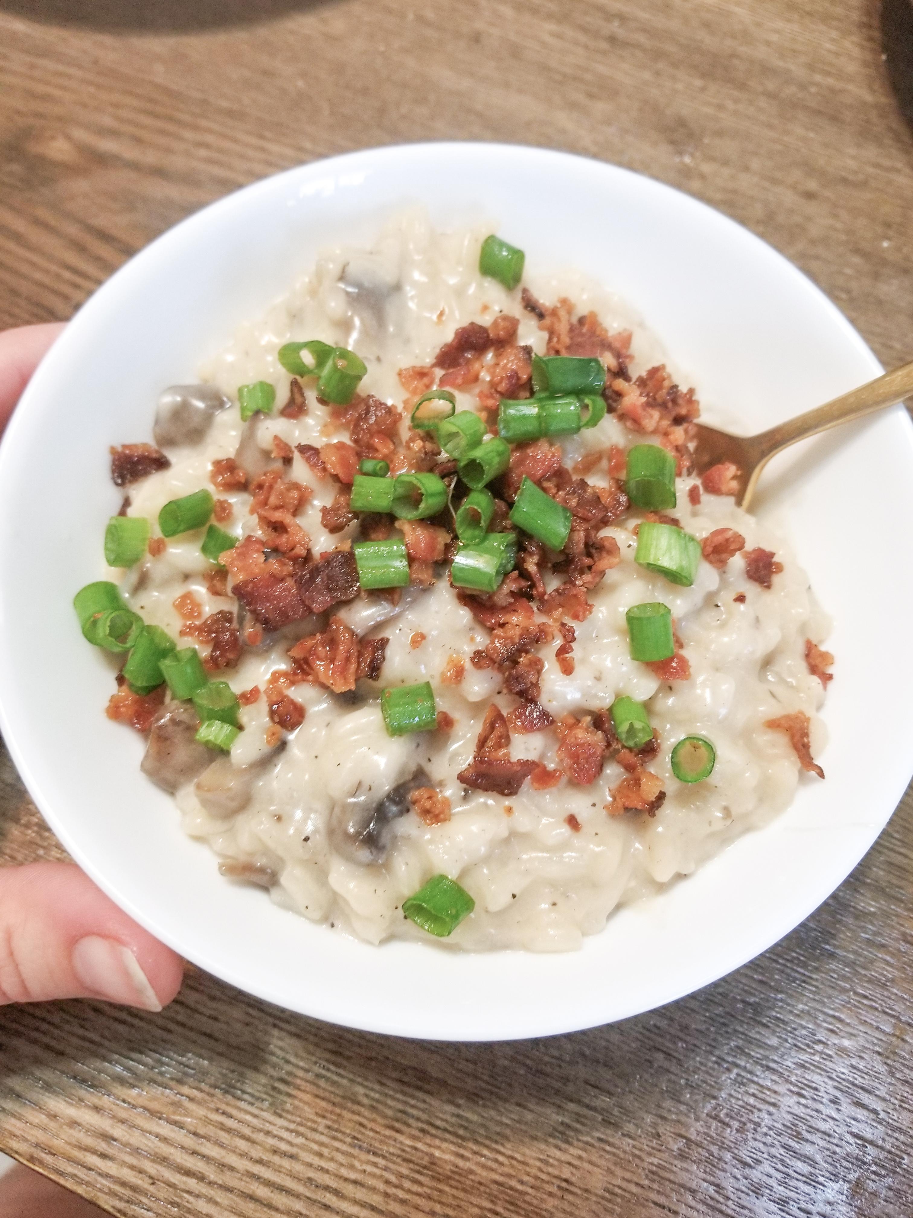 [Homemade] Mushroom and Bacon Risotto r/food