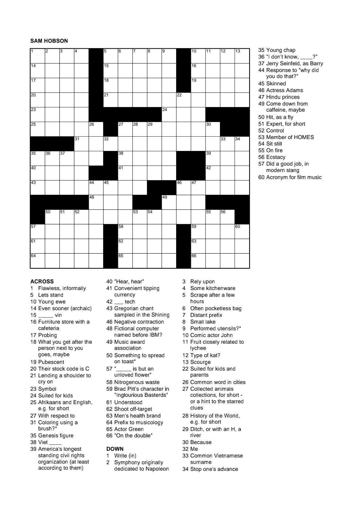 Bandmate made an AnCothemed (loosely) crossword puzzle. Thought you