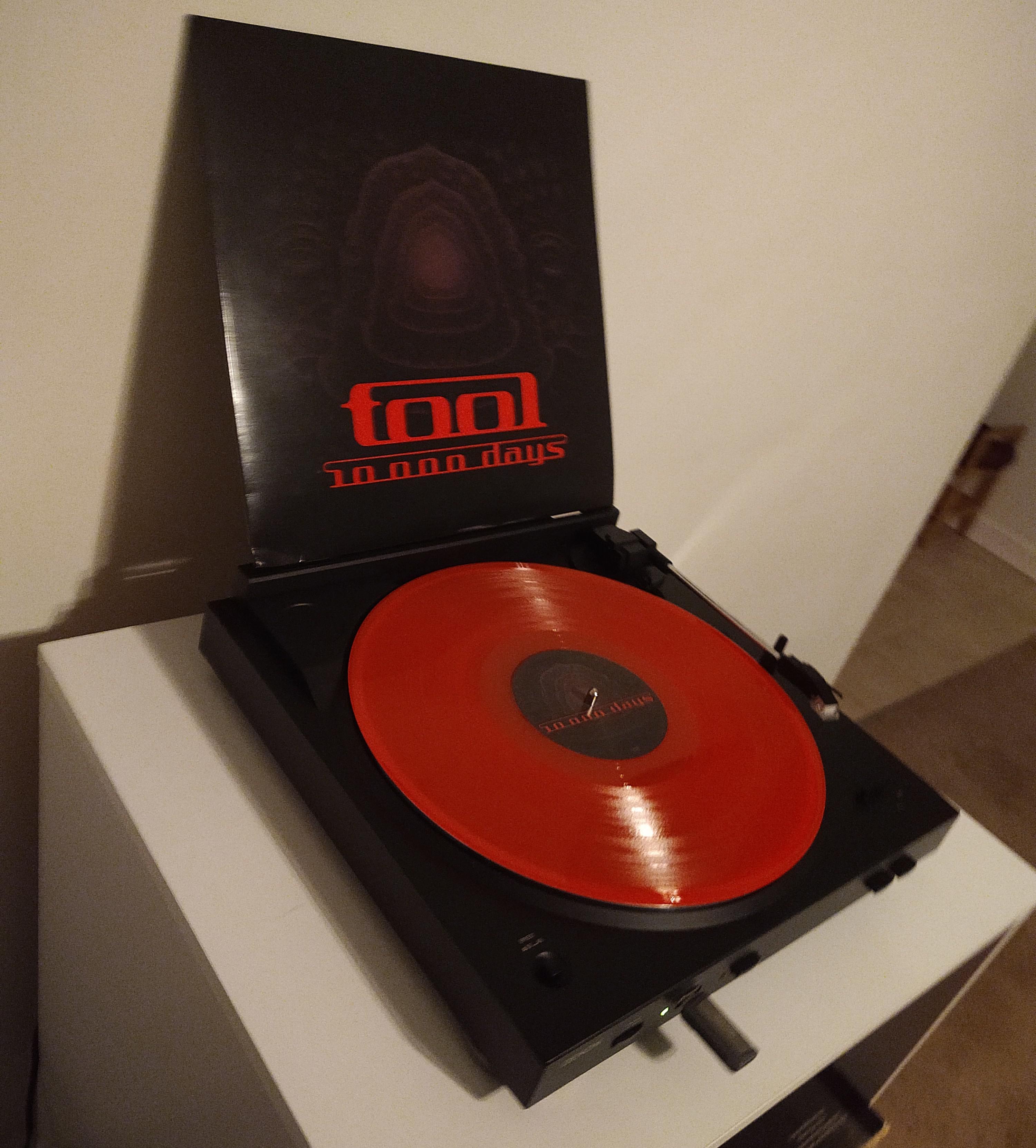 My "unofficial" copy of 10,000 Days (by Tool) on red vinyl r/vinyl