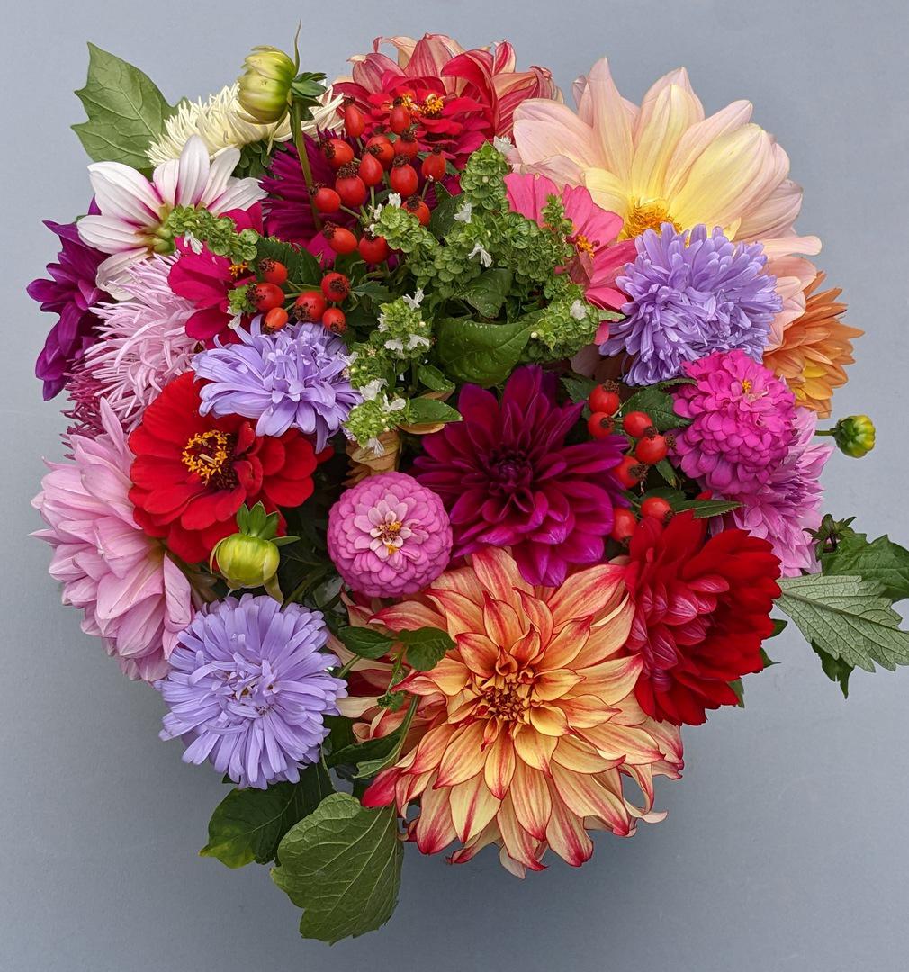 Tonight's Garden Bouquet by My Wife r/flowers