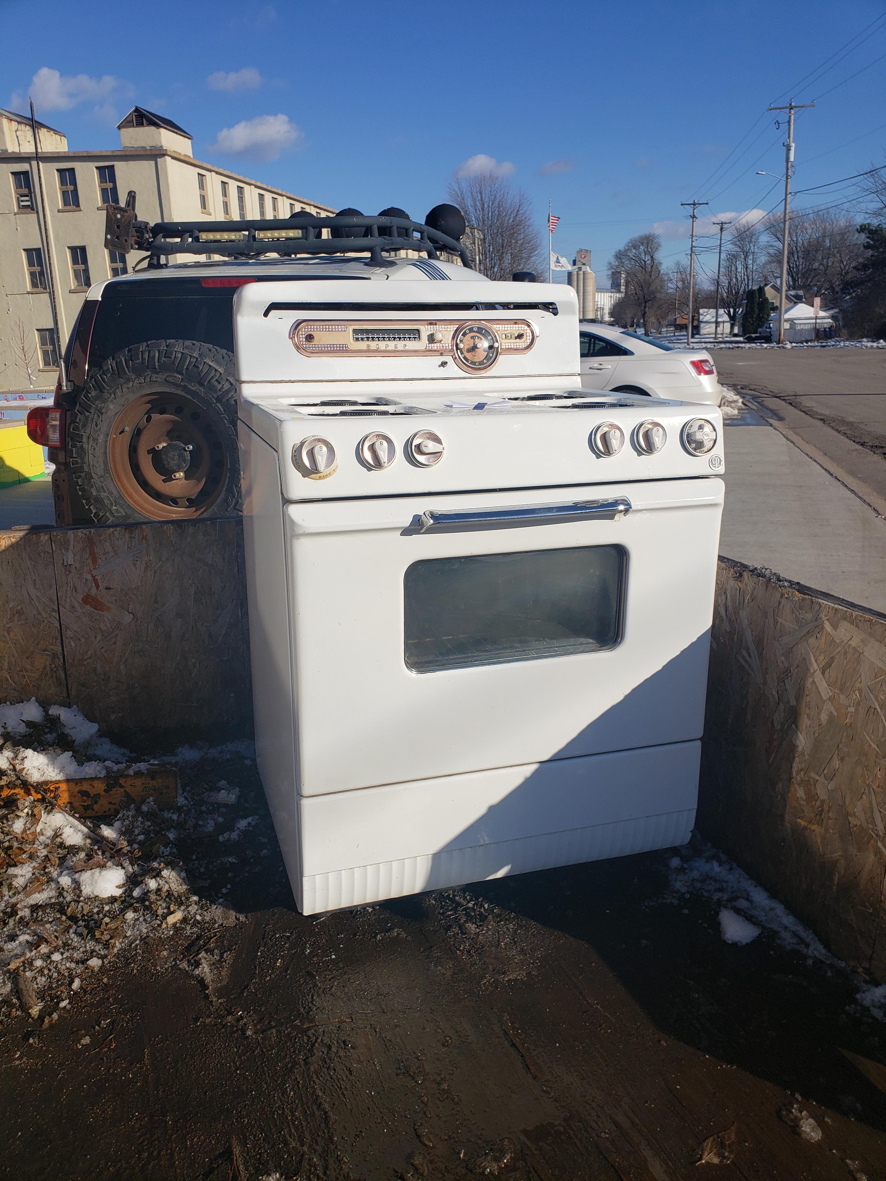 1950s Roper gas range I pickup at the local ReStore for 30 r