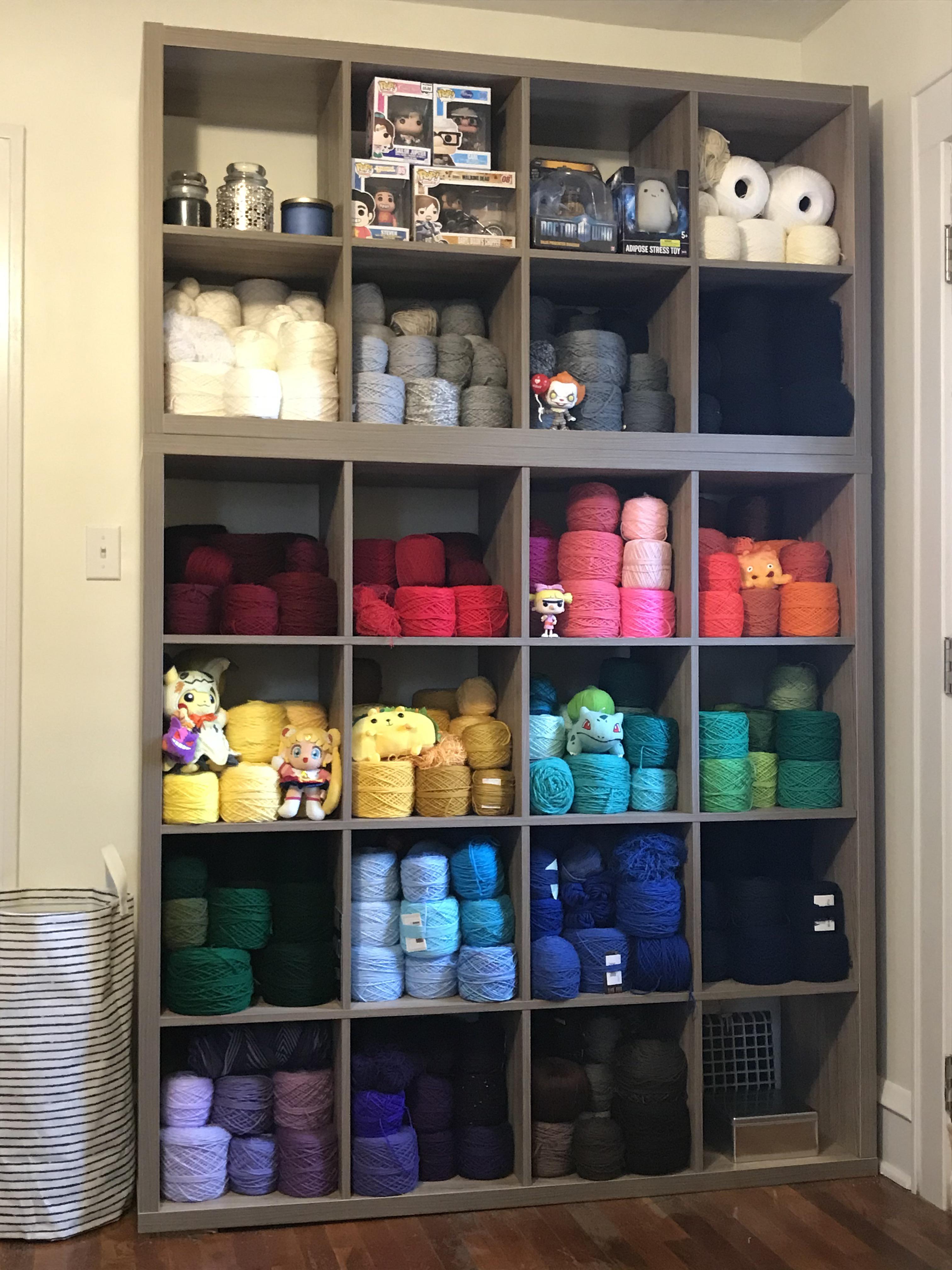 Just bought my first house and have the yarn wall I’ve always dreamed
