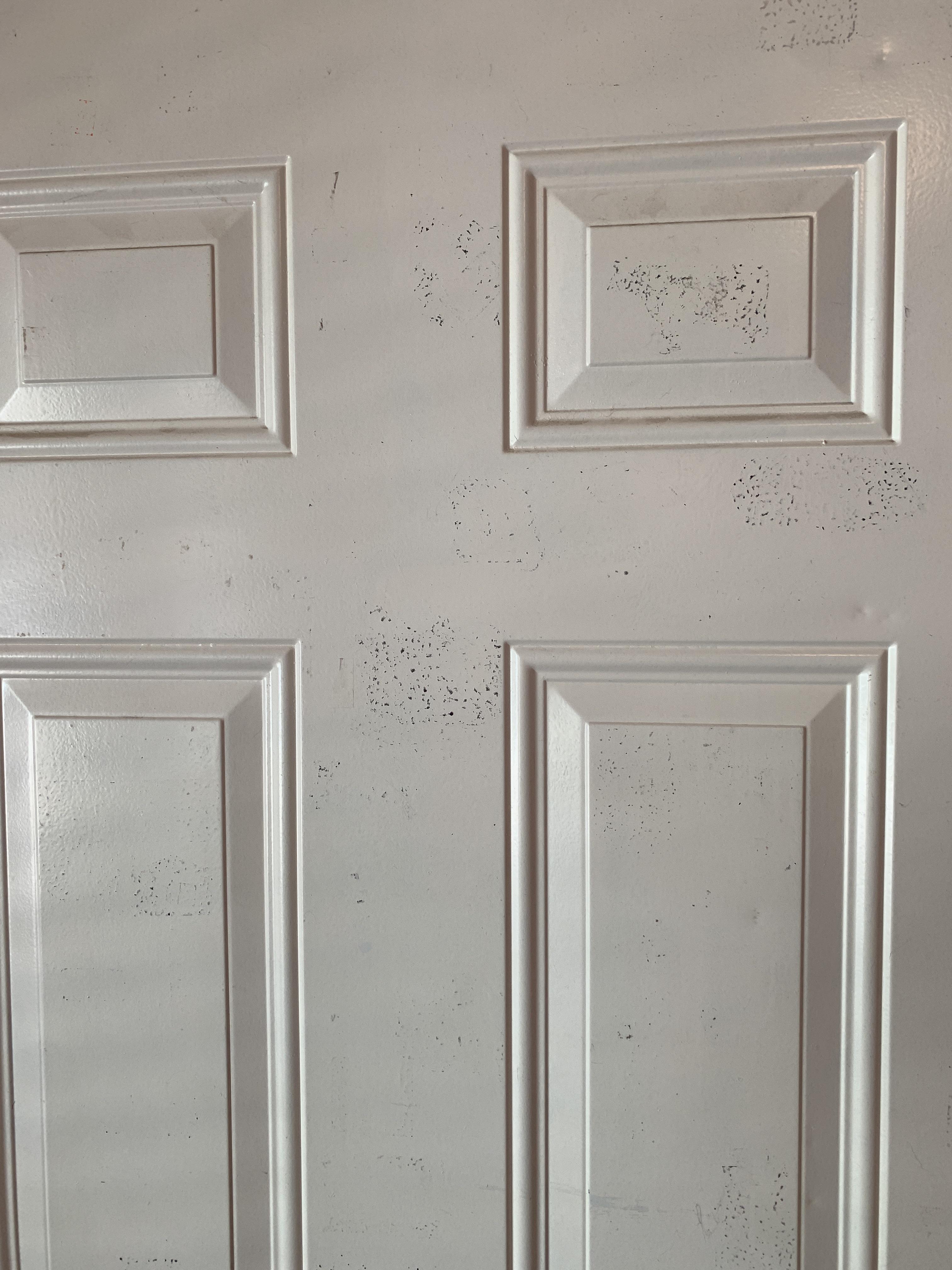 left a black residue on the door.. what’s the best way to get