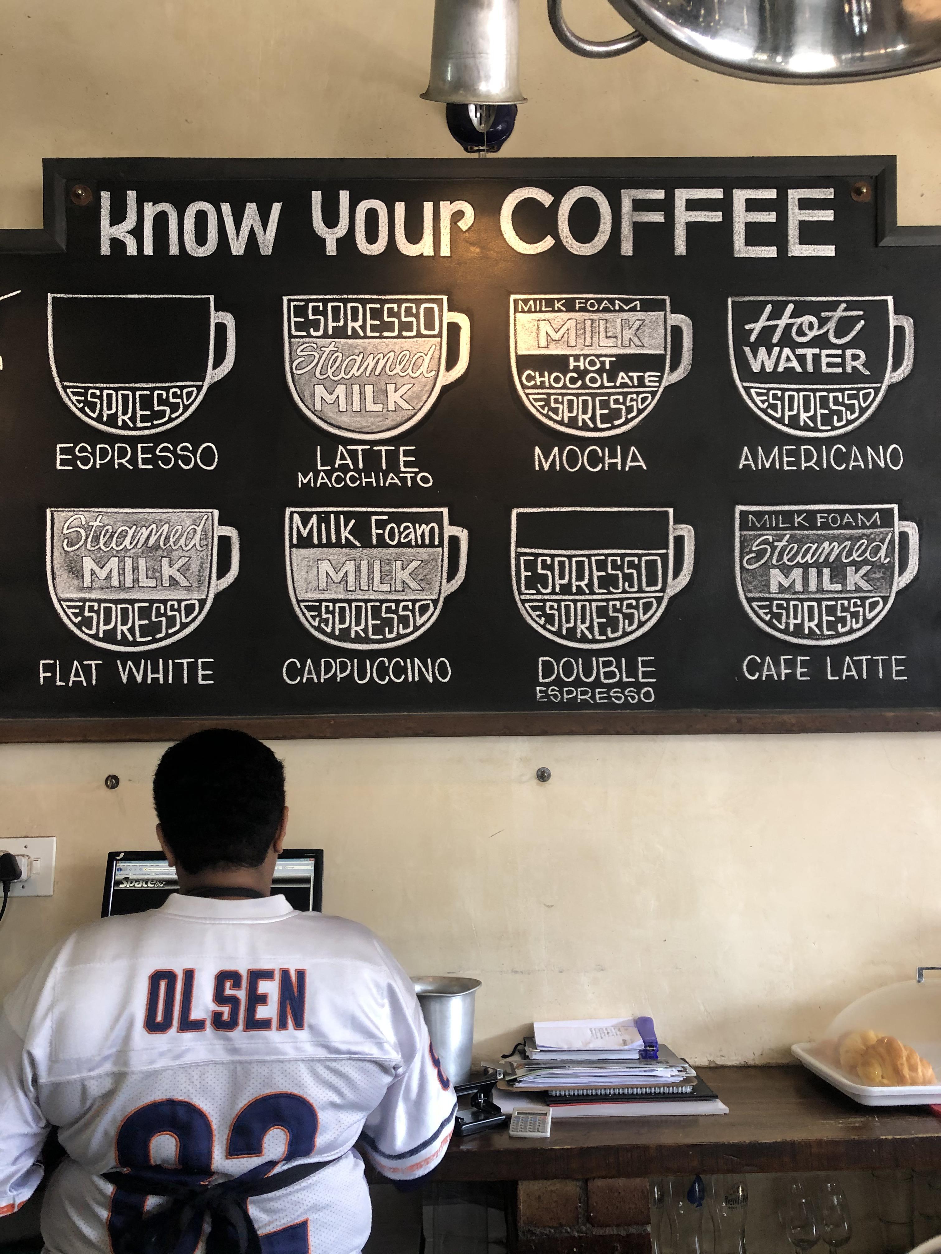 This coffee house menu that explains beverage composition DesignPorn