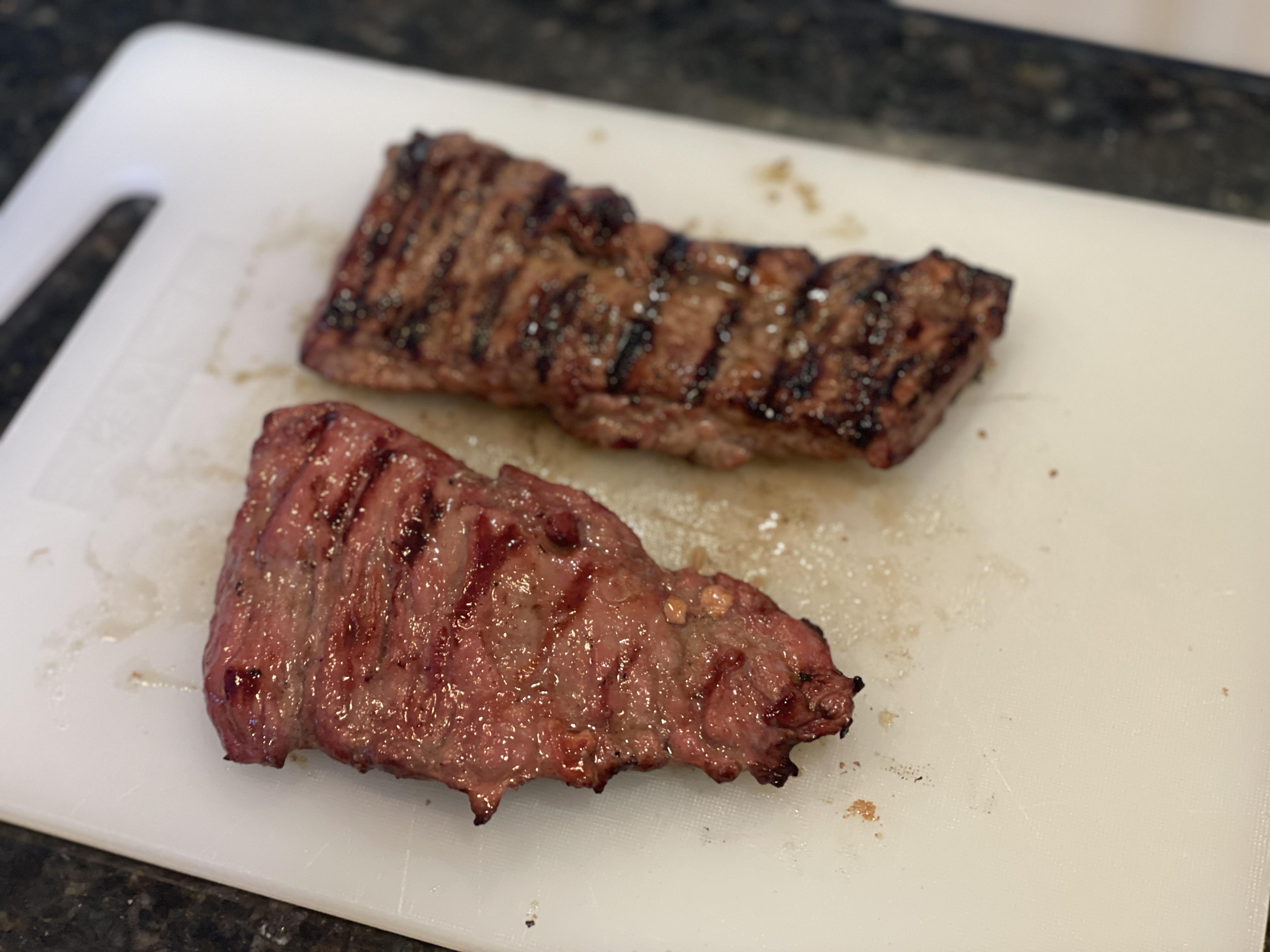 Skirt Steak Traeger vs. Propane er Sear r/Traeger
