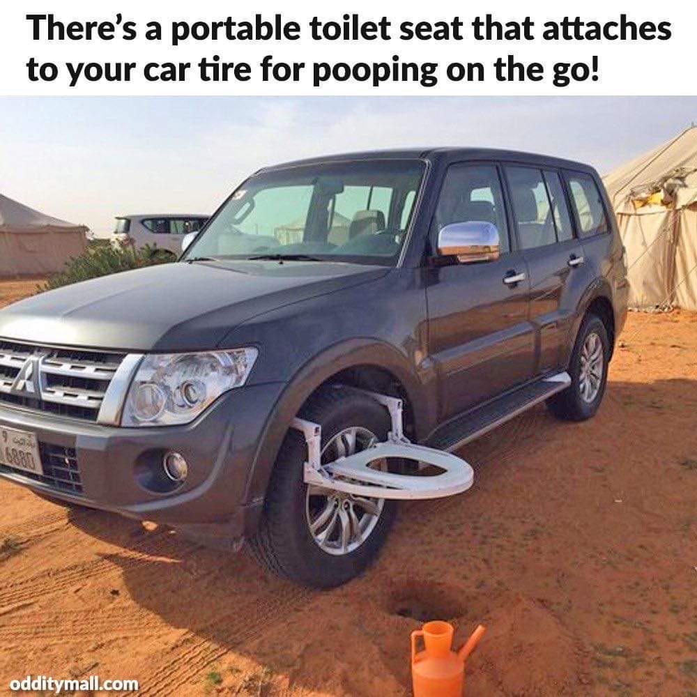 A car tire toilet seat... r/ofcoursethatsathing