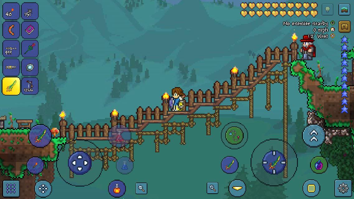 Simple Rope bridge r/Terraria