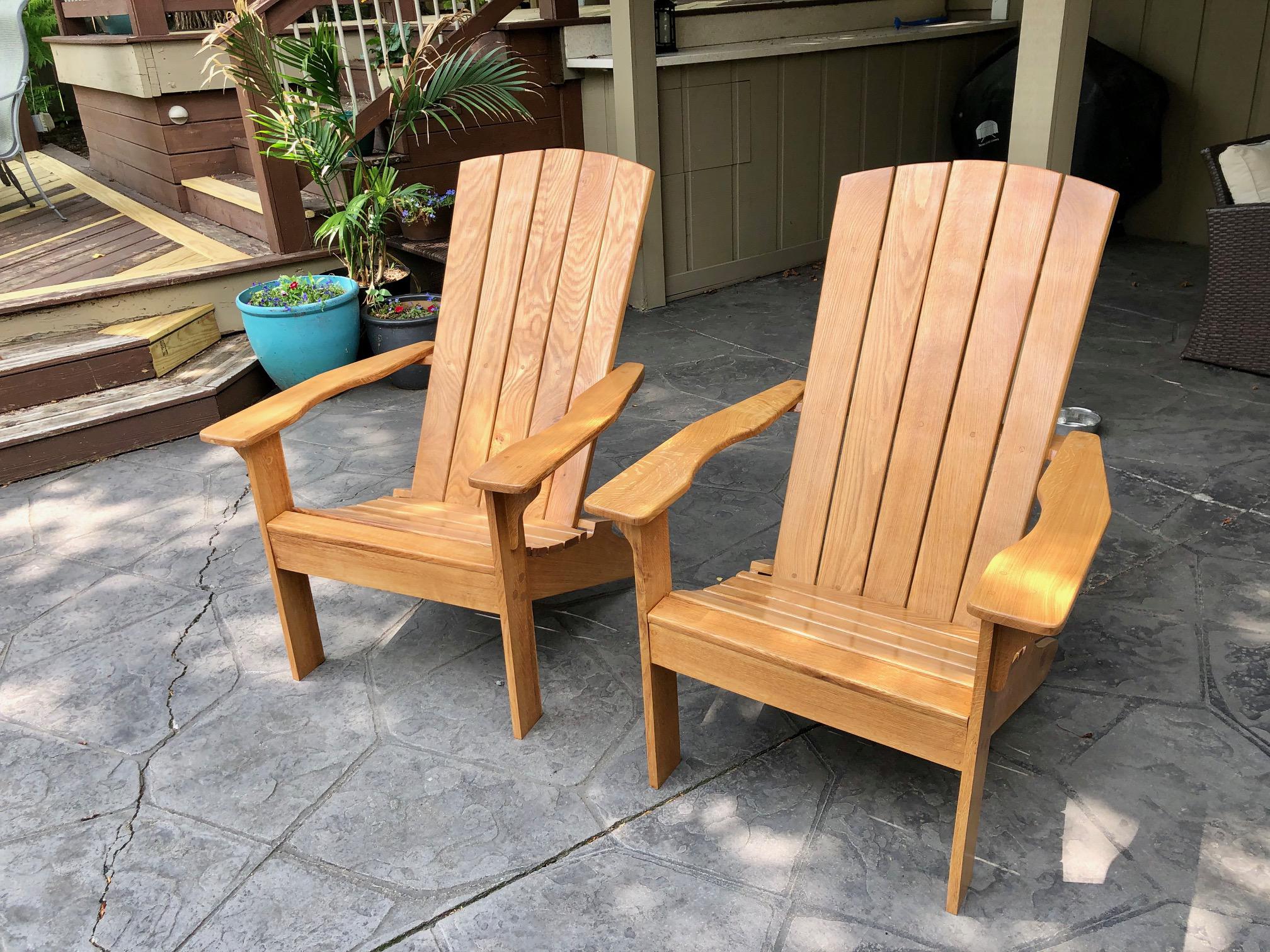 White Oak Adirondack Chairs r/woodworking