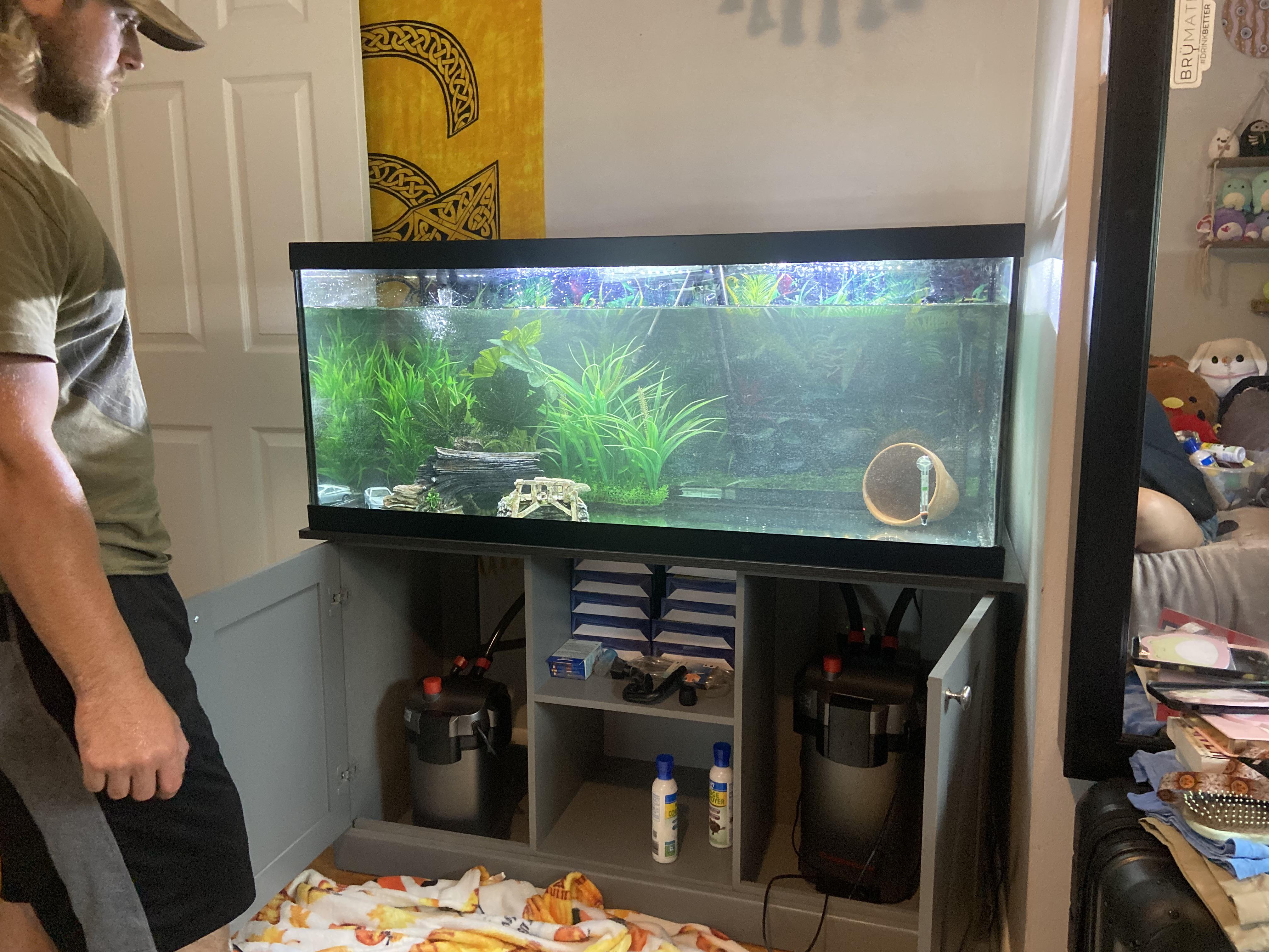 why is my marine land canister 360 filter making such a loud dripping