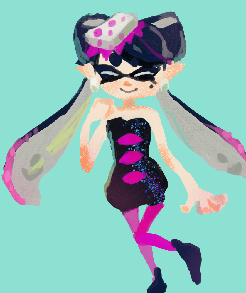 CSP added a glitter brush. so I did what any sane person would do—draw