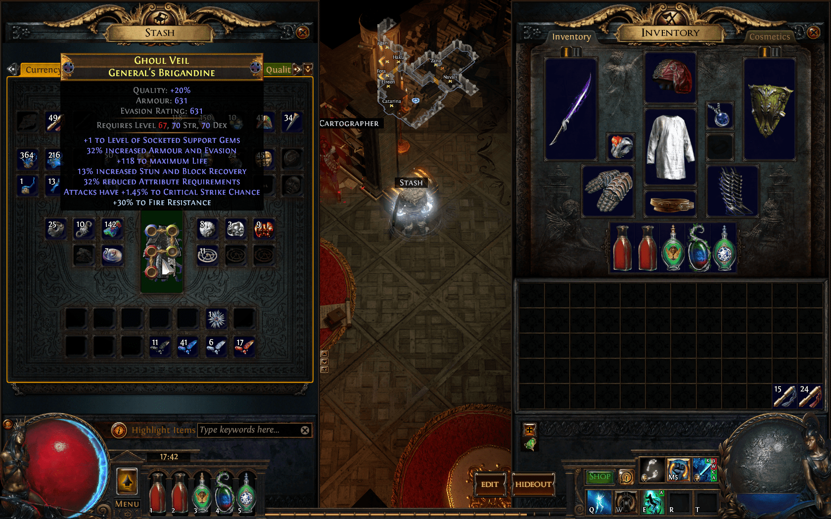 [ASC] Ghoul Veil General's Brigandine, Elder chest. r/pathofexile