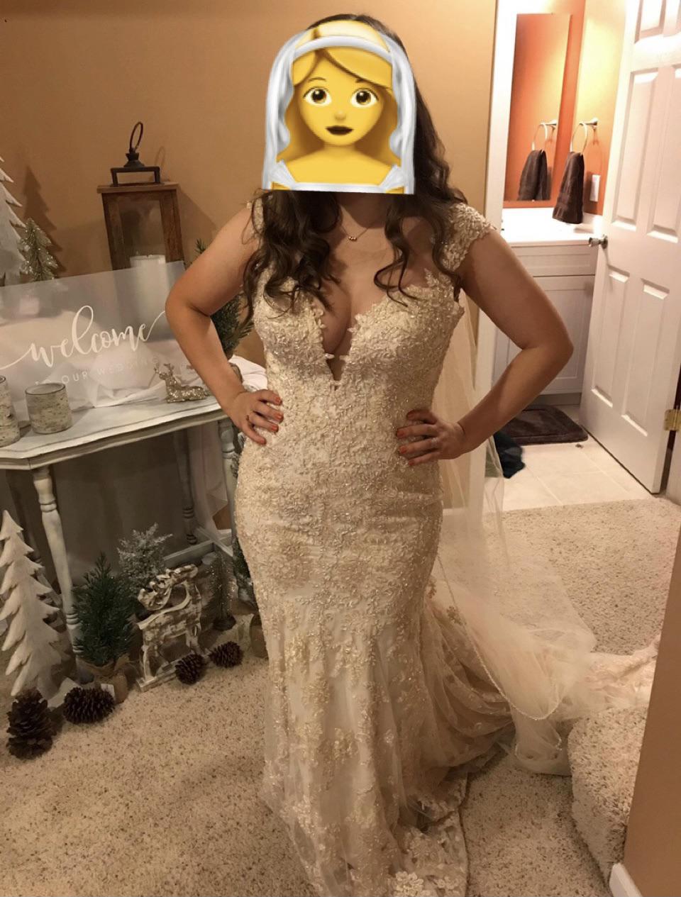 I absolutely love my wedding dress, but Mom thinks I’m showing too much boobs/cleavage. What do